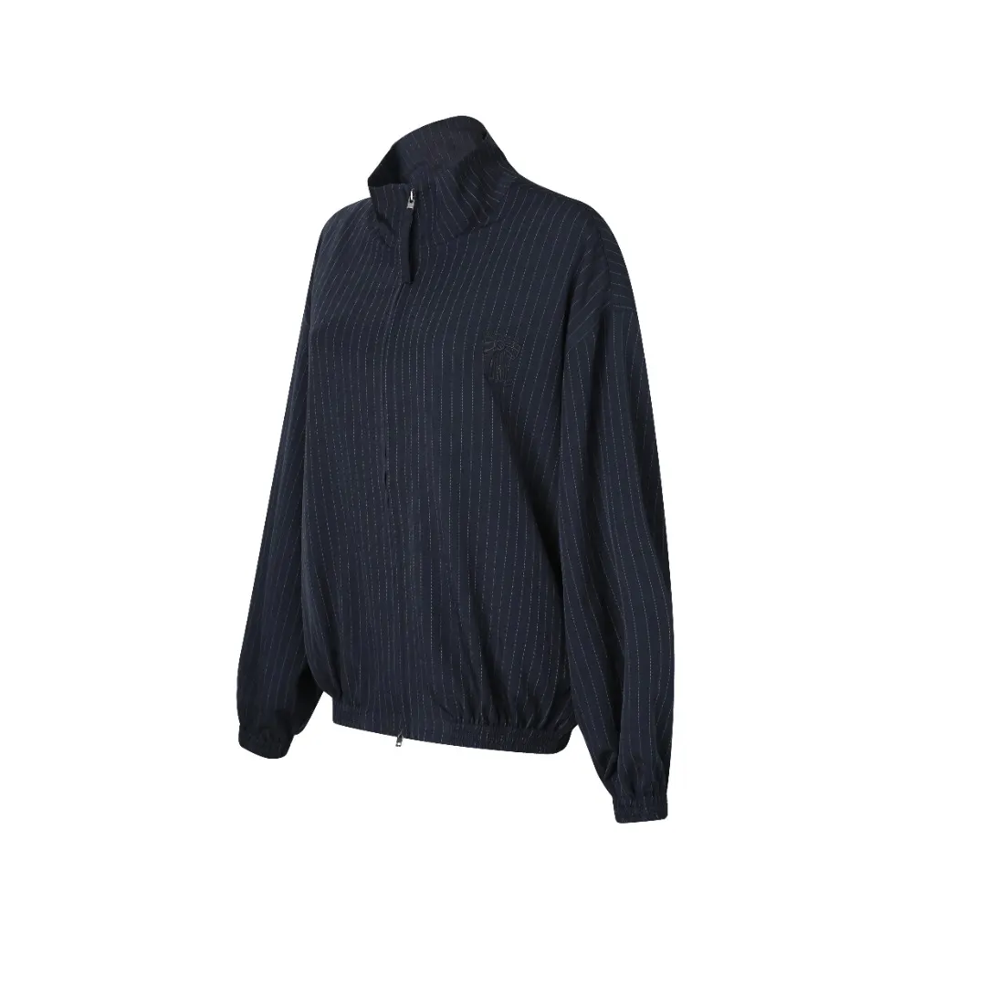Embroidered Pinstripe Zip-Up Jacket D14520378 — view 2