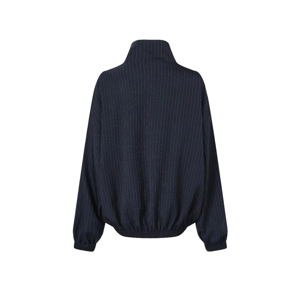Embroidered Pinstripe Zip-Up Jacket D14520378 — view 3