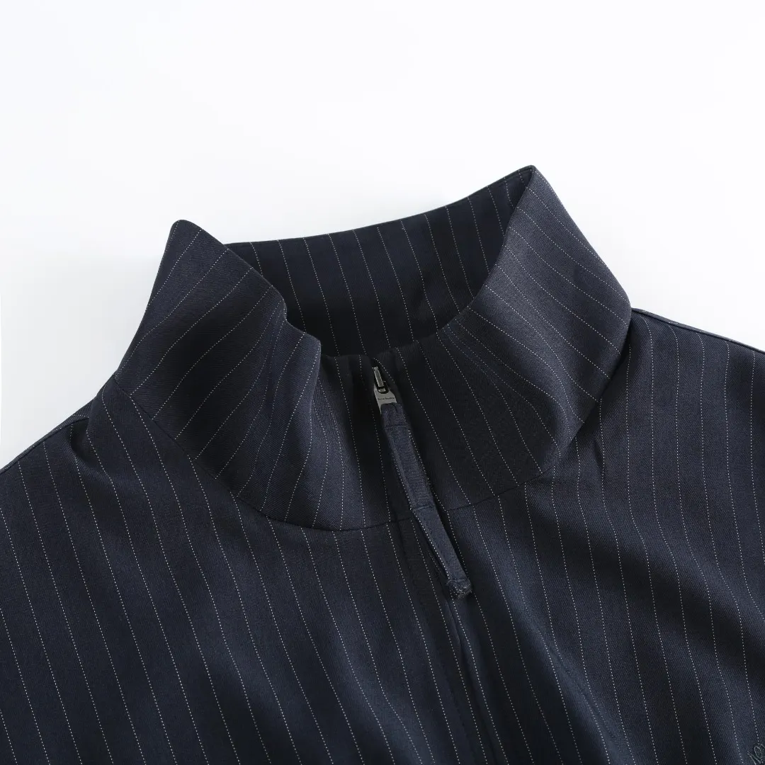 Embroidered Pinstripe Zip-Up Jacket D14520378 — view 4