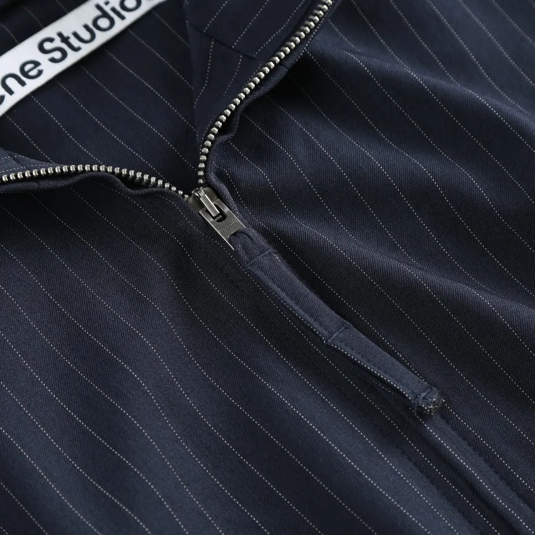 Embroidered Pinstripe Zip-Up Jacket D14520378 — view 5