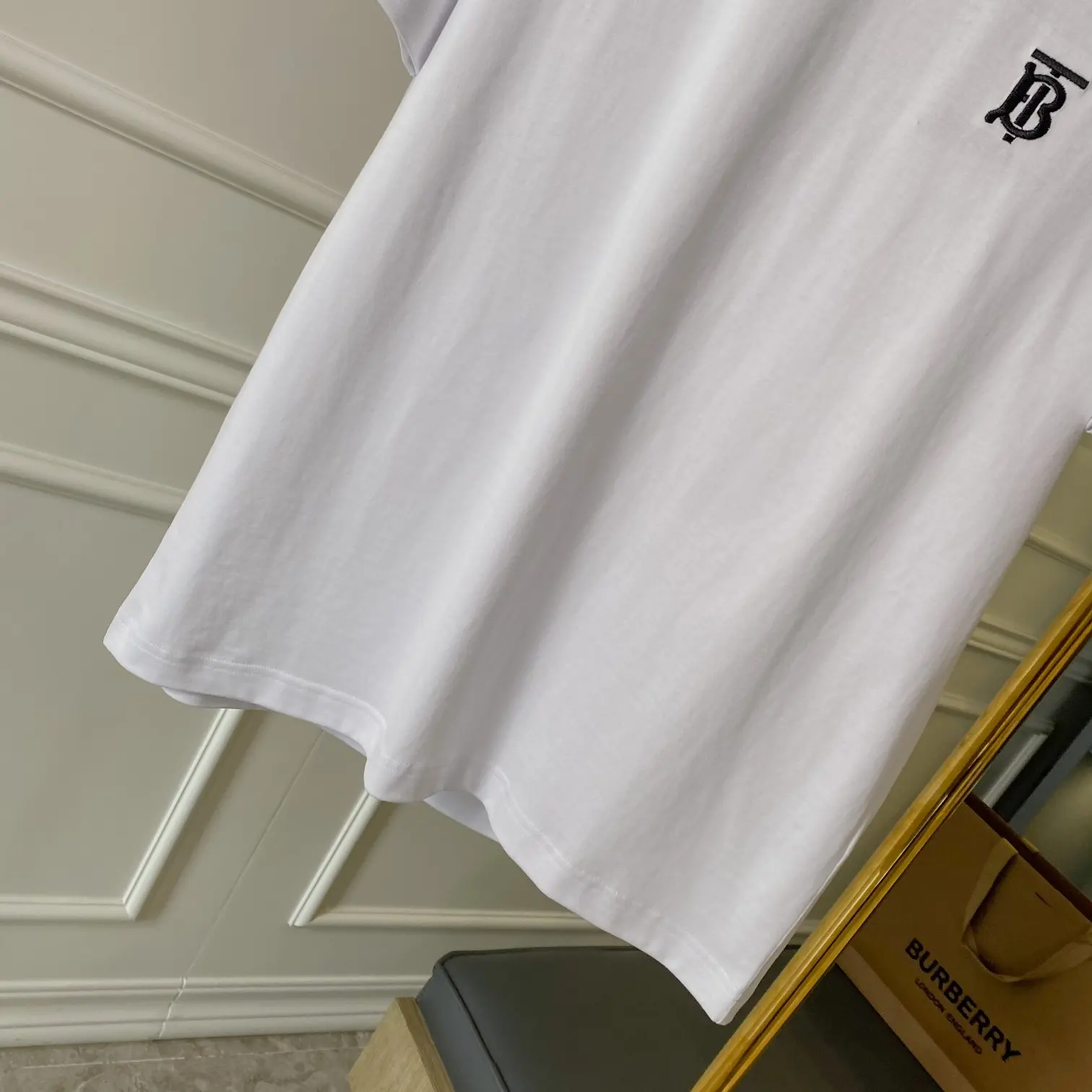 TB Monogram Embroidered Cotton T-Shirt D14513303 — view 3