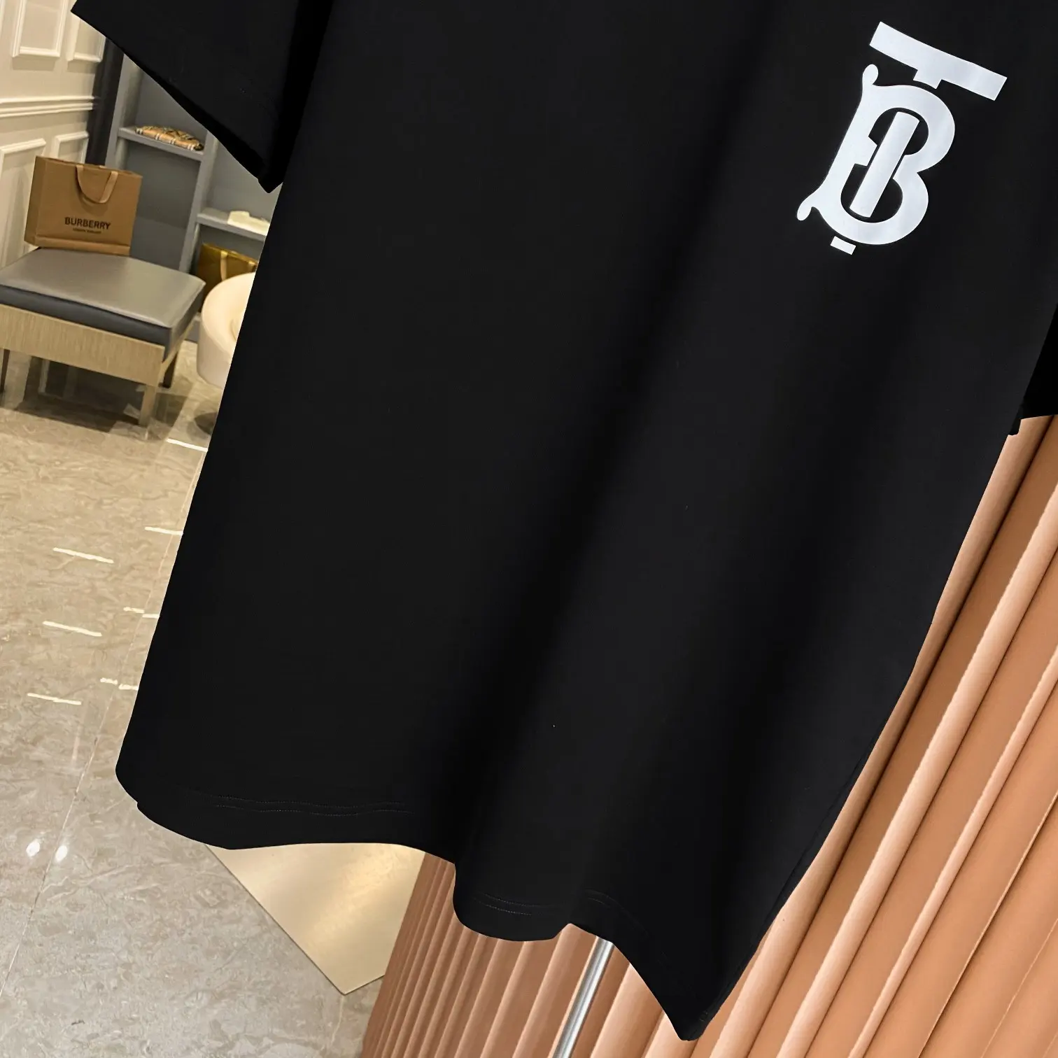 TB Monogram Logo Cotton T-Shirt D14513307 — view 3