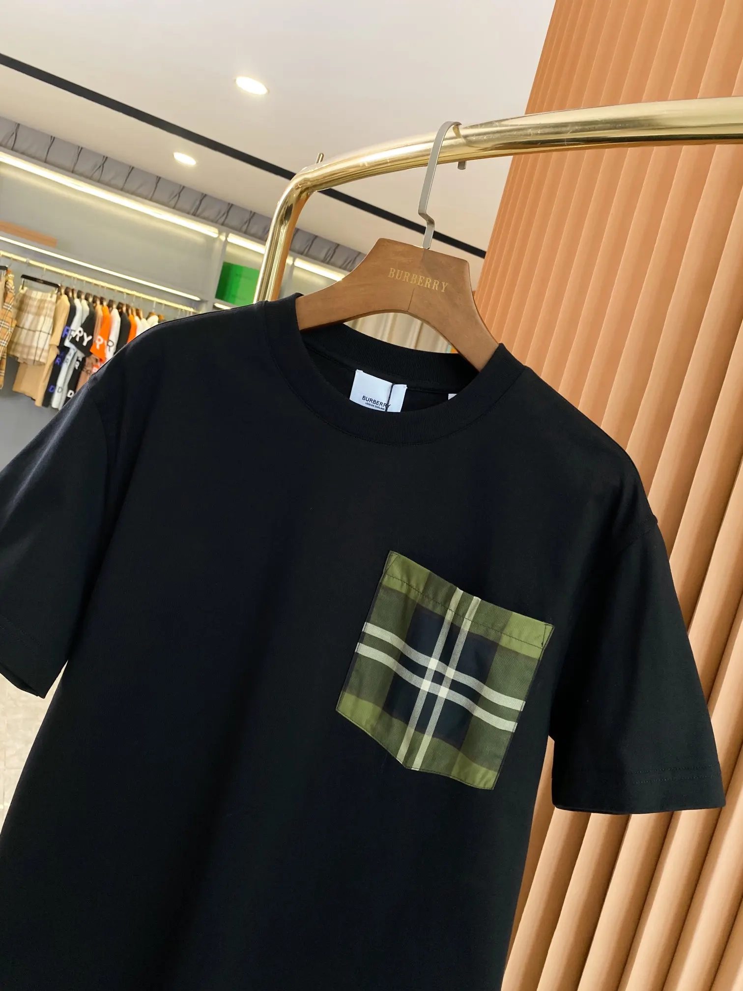 Vintage Check Pocket Cotton T-Shirt D14513111 — view 3