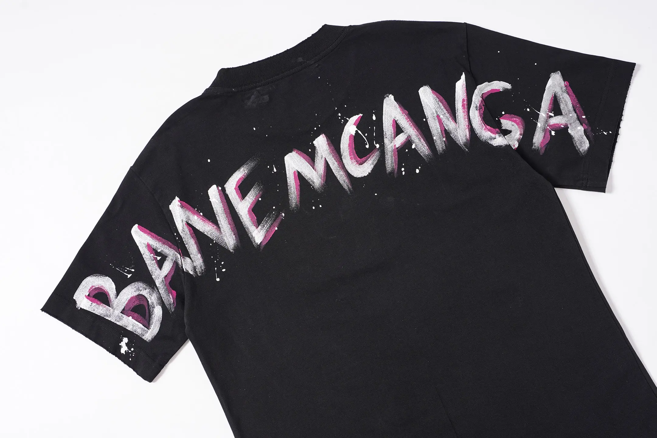 Hand-Painted Logo Oversized T-Shirt D14515095 — view 9