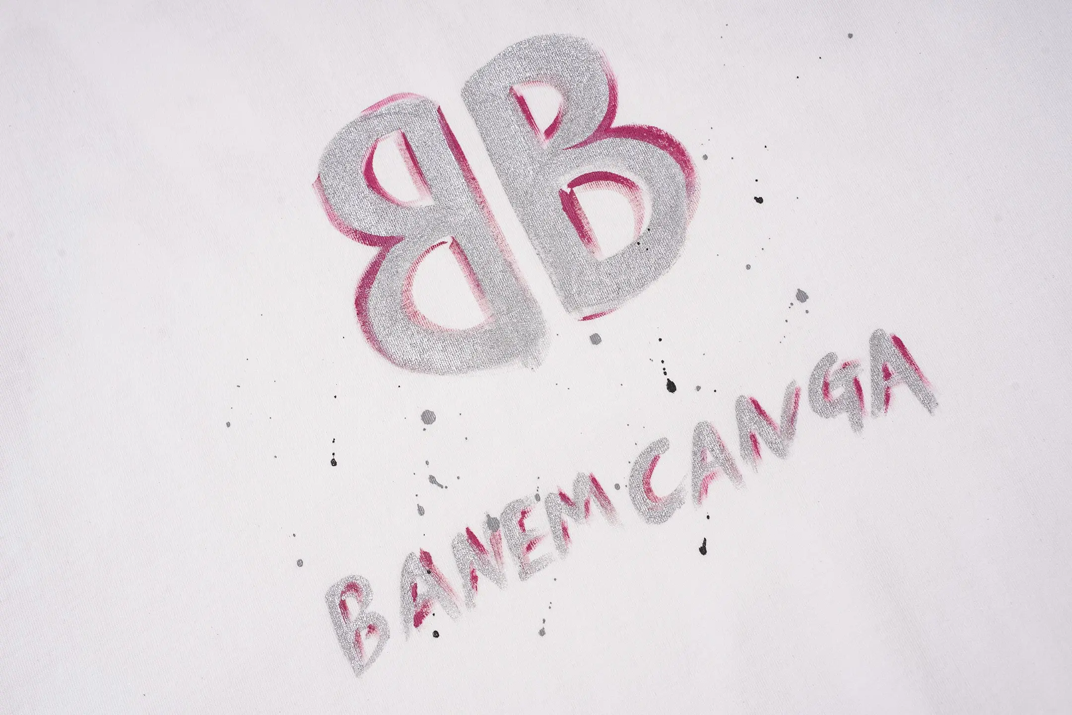 Hand-Painted Logo Oversized T-Shirt D14515096 — view 3