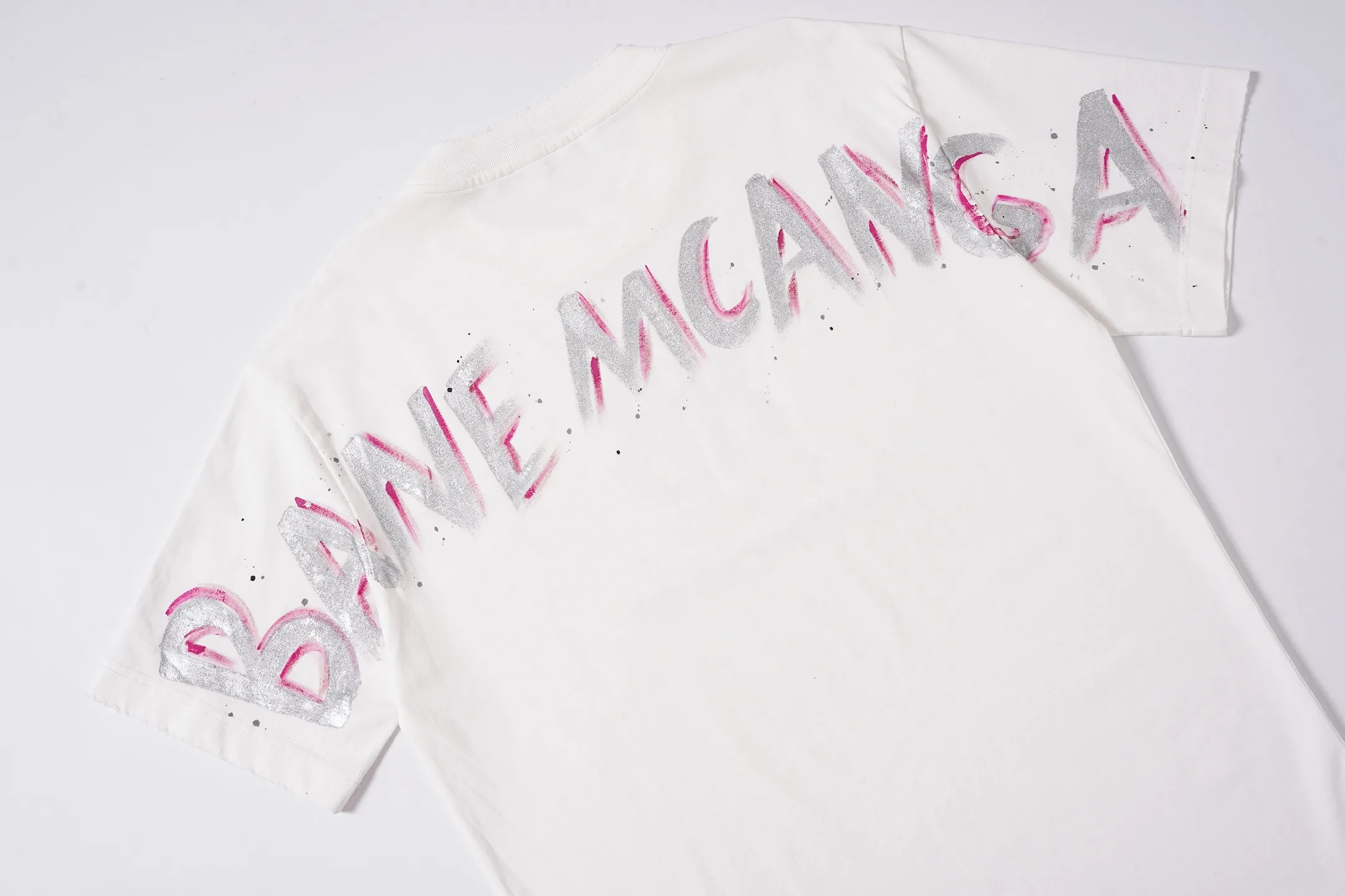 Hand-Painted Logo Oversized T-Shirt D14515096 — view 8