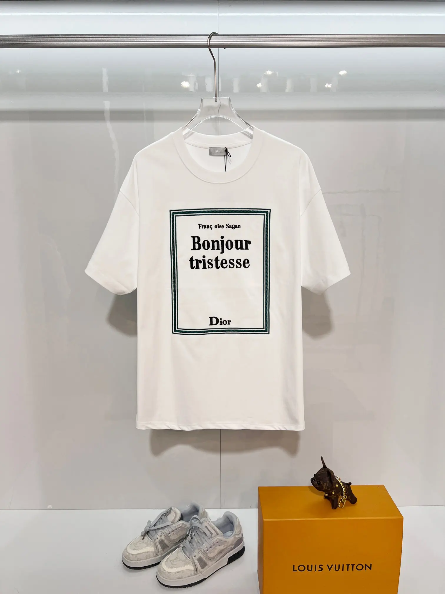 Bonjour Tristesse Embroidered Cotton T-Shirt D14513068