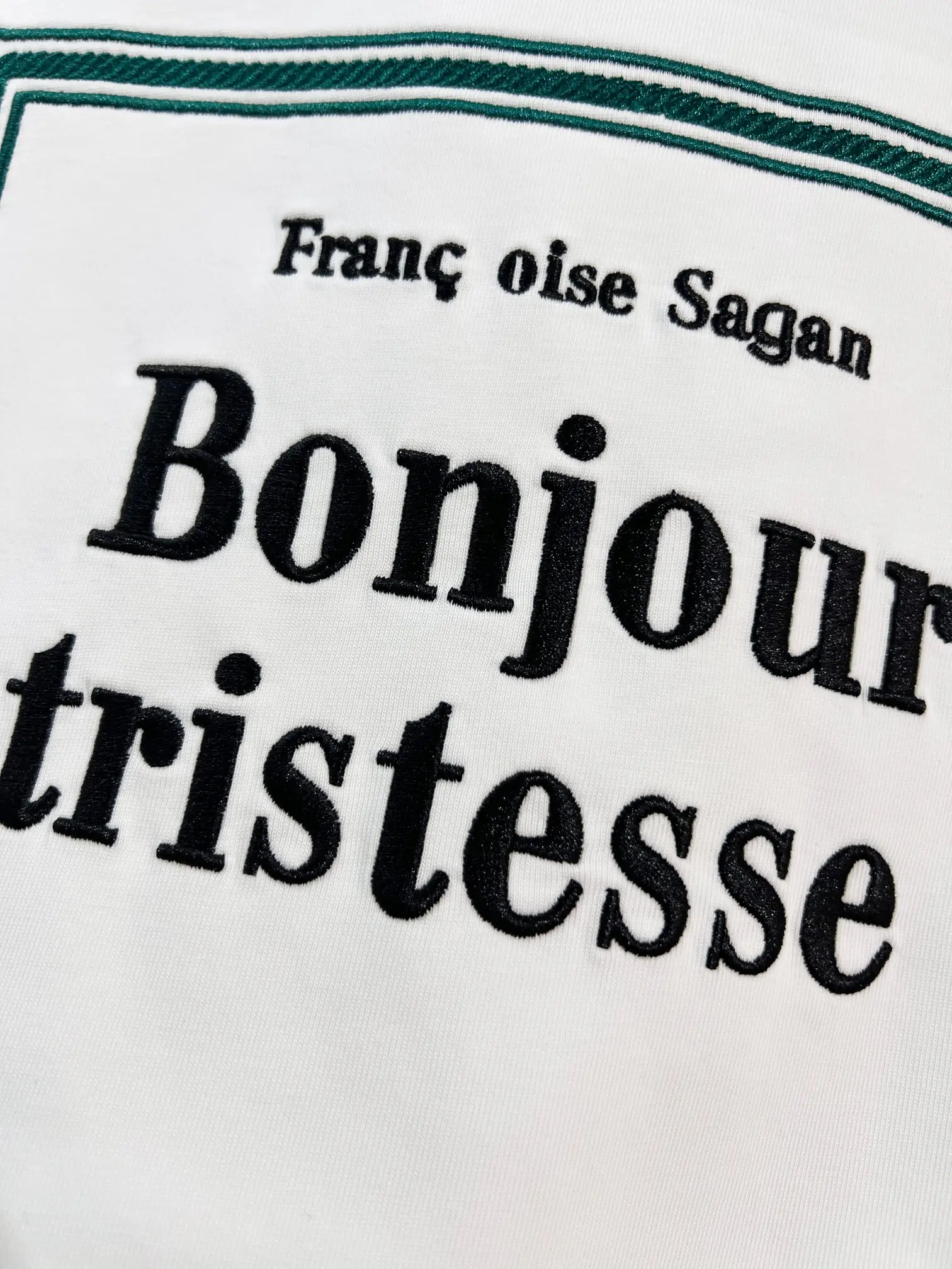 Bonjour Tristesse Embroidered Cotton T-Shirt D14513068 — view 6
