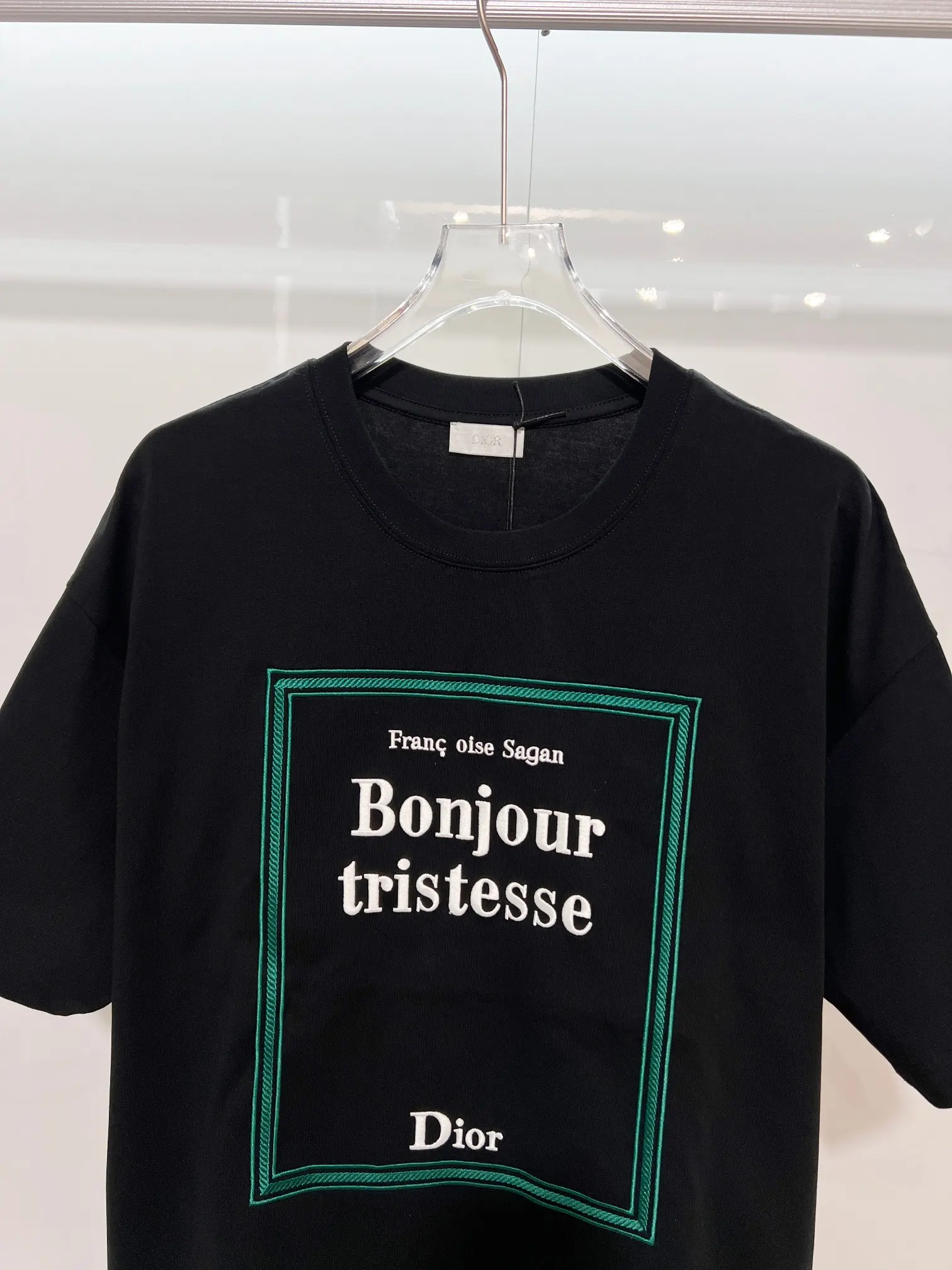 Bonjour Tristesse Embroidered Cotton T-Shirt D14513044 — view 3
