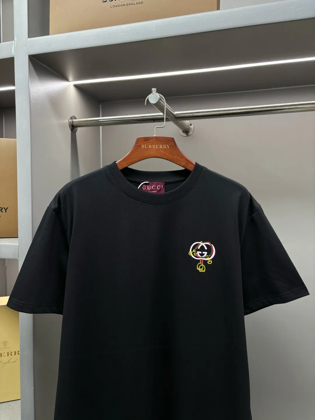 Interlocking G Embroidered Cotton T-Shirt D14513130 — view 2