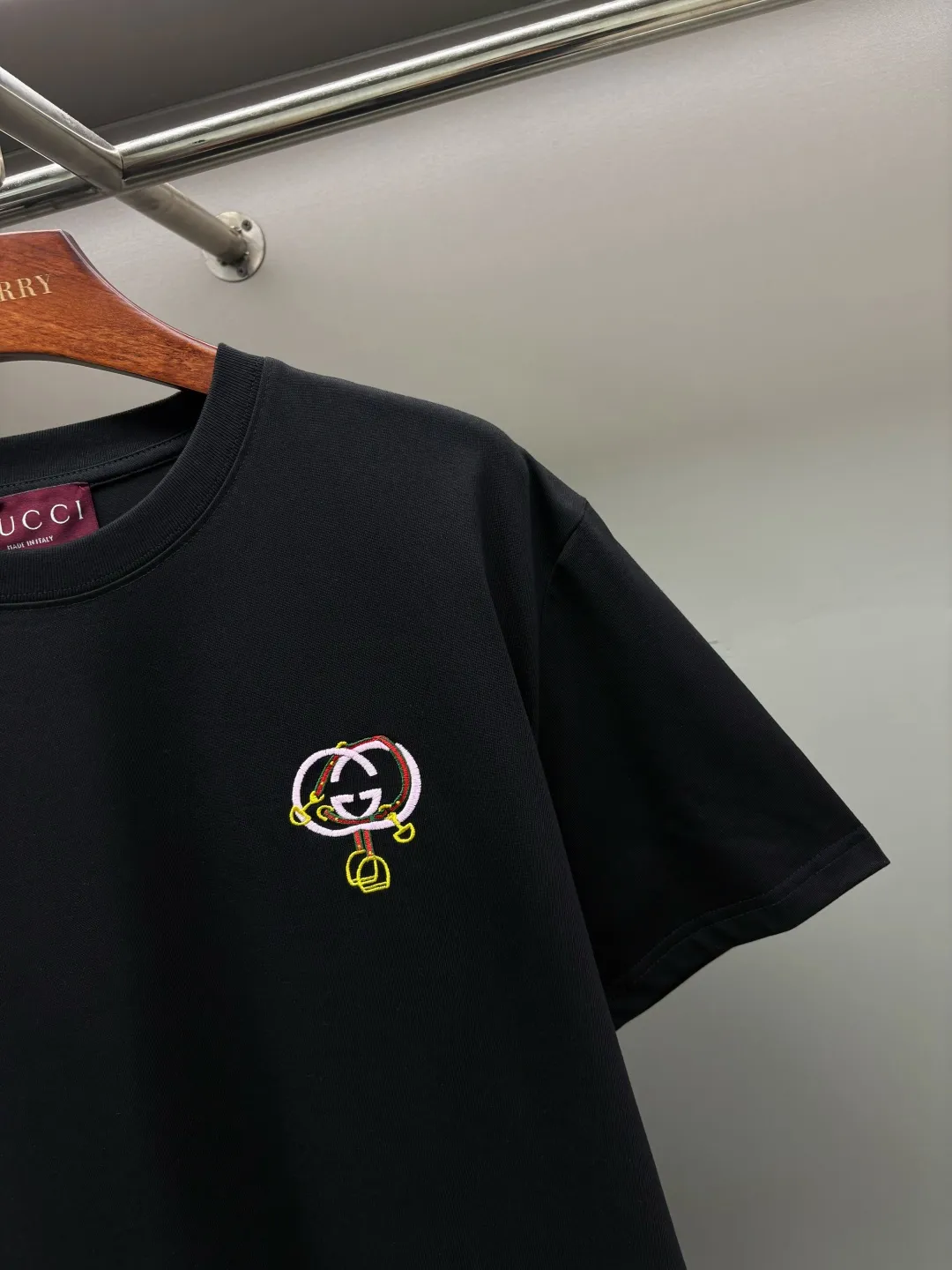 Interlocking G Embroidered Cotton T-Shirt D14513130 — view 3
