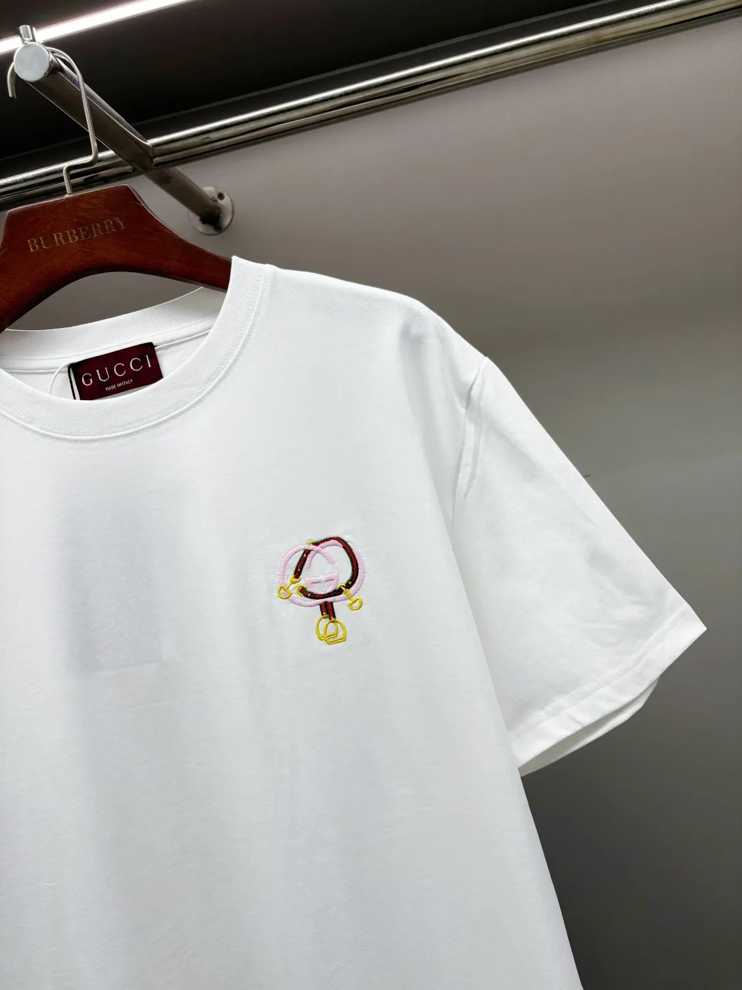 Interlocking G Embroidered Cotton T-Shirt D14513131 — view 3