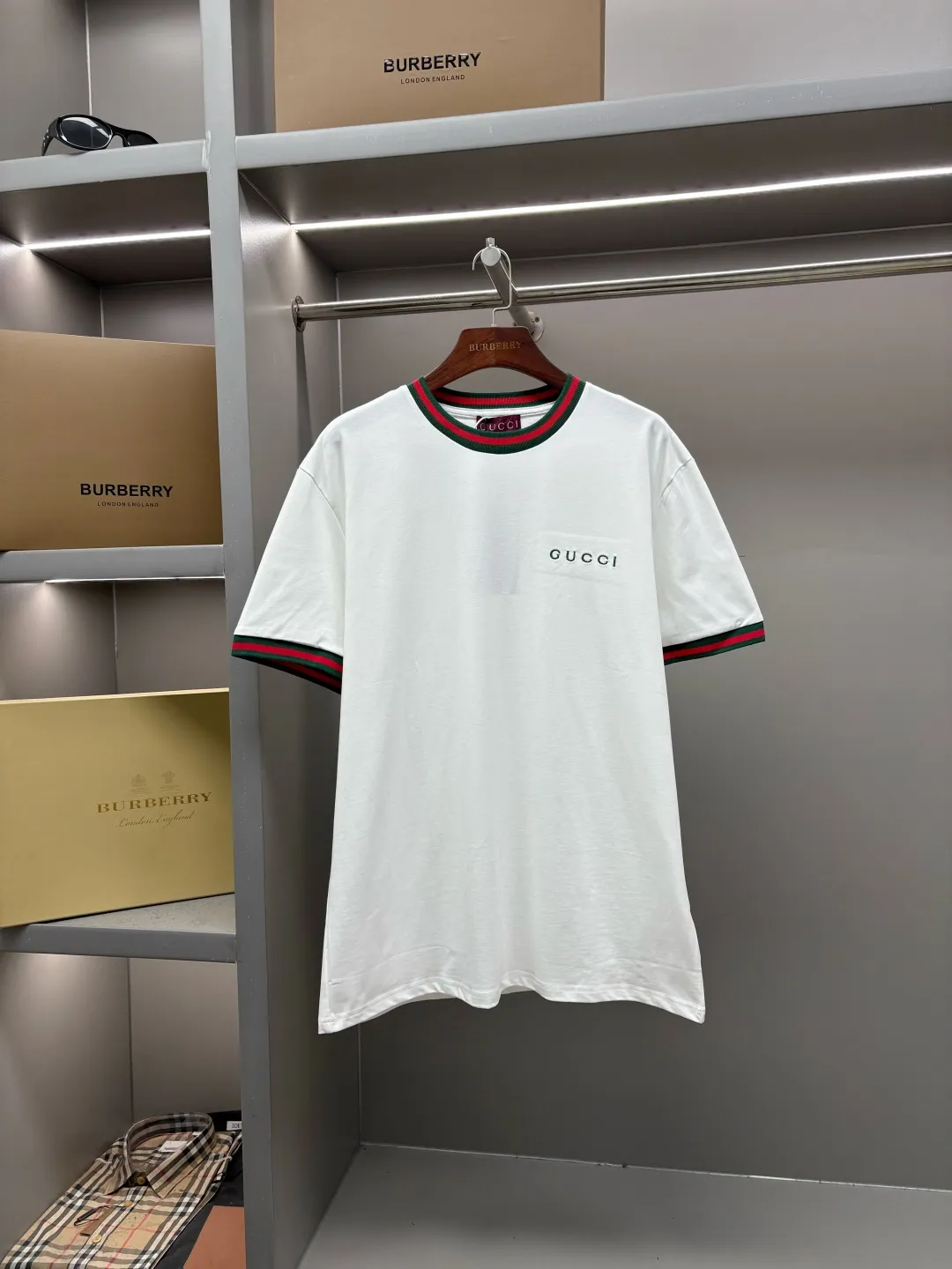 Logo-Embroidered Web-Trimmed Cotton T-Shirt D14513124
