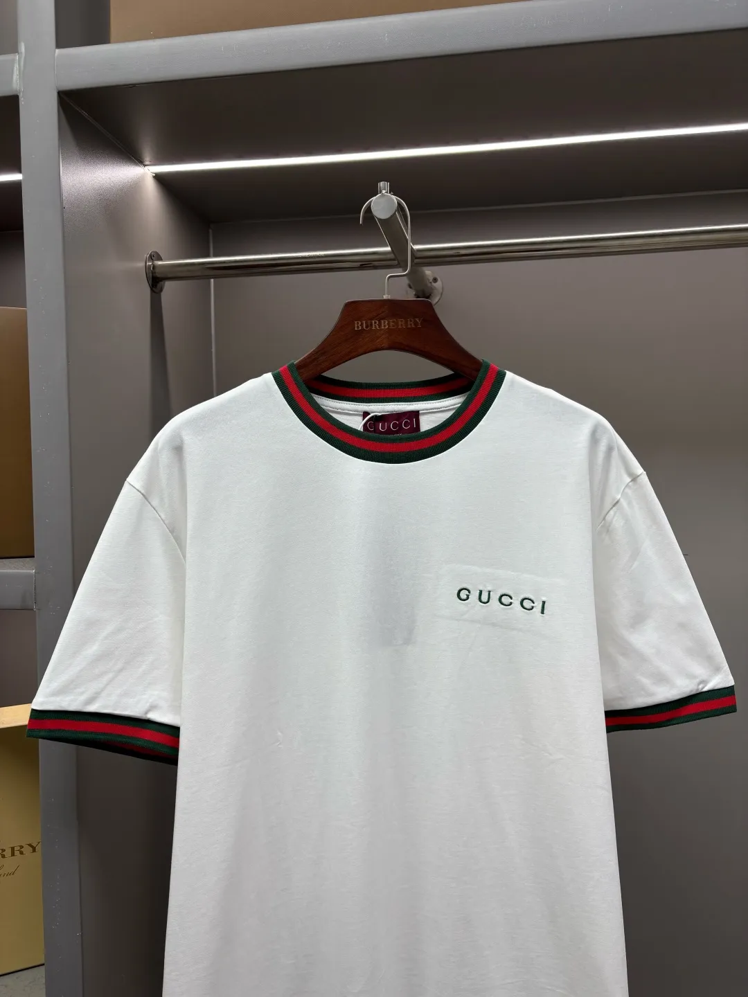 Logo-Embroidered Web-Trimmed Cotton T-Shirt D14513124 — view 2