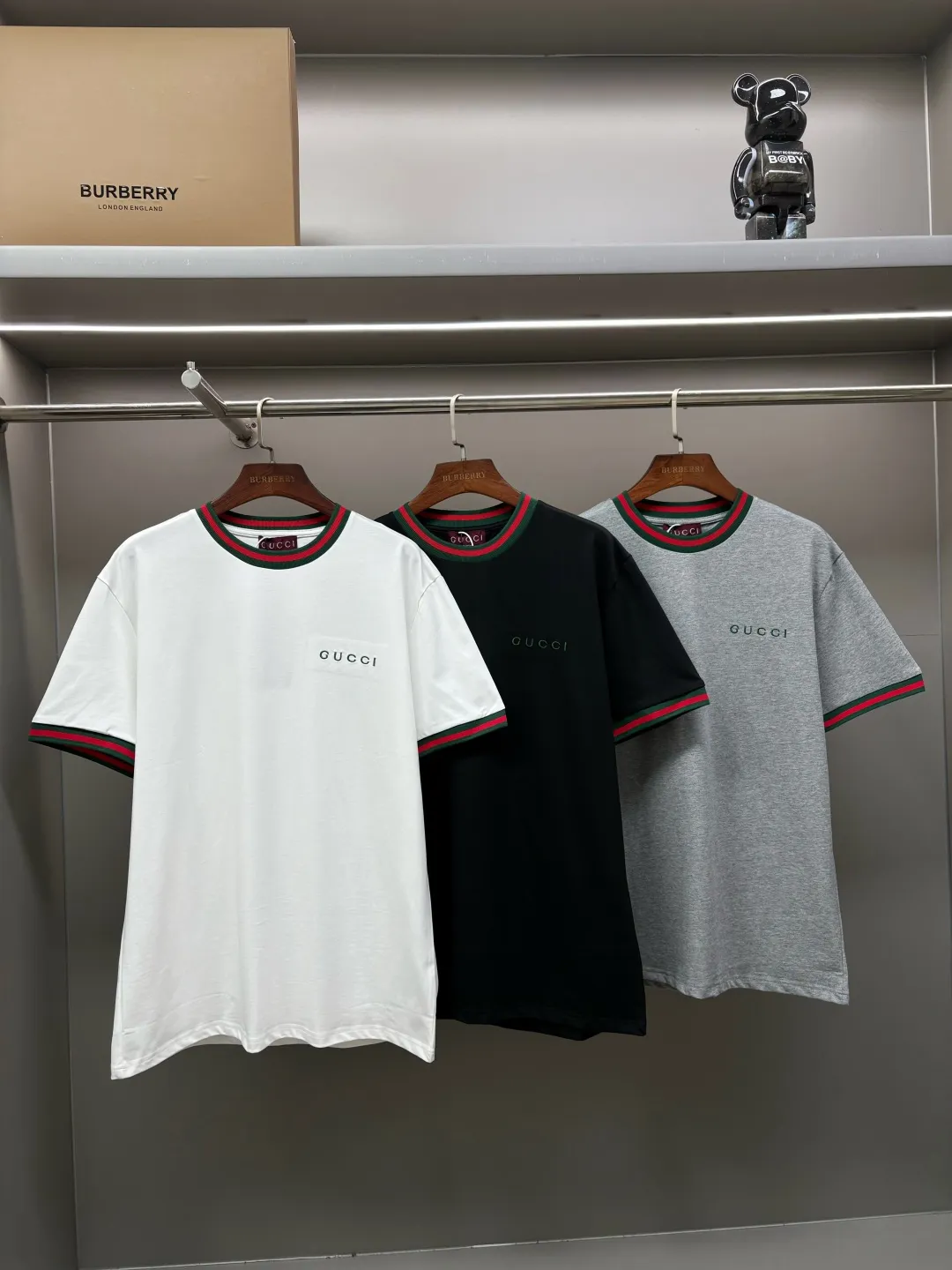Logo-Embroidered Web-Trimmed Cotton T-Shirt D14513124 — view 9