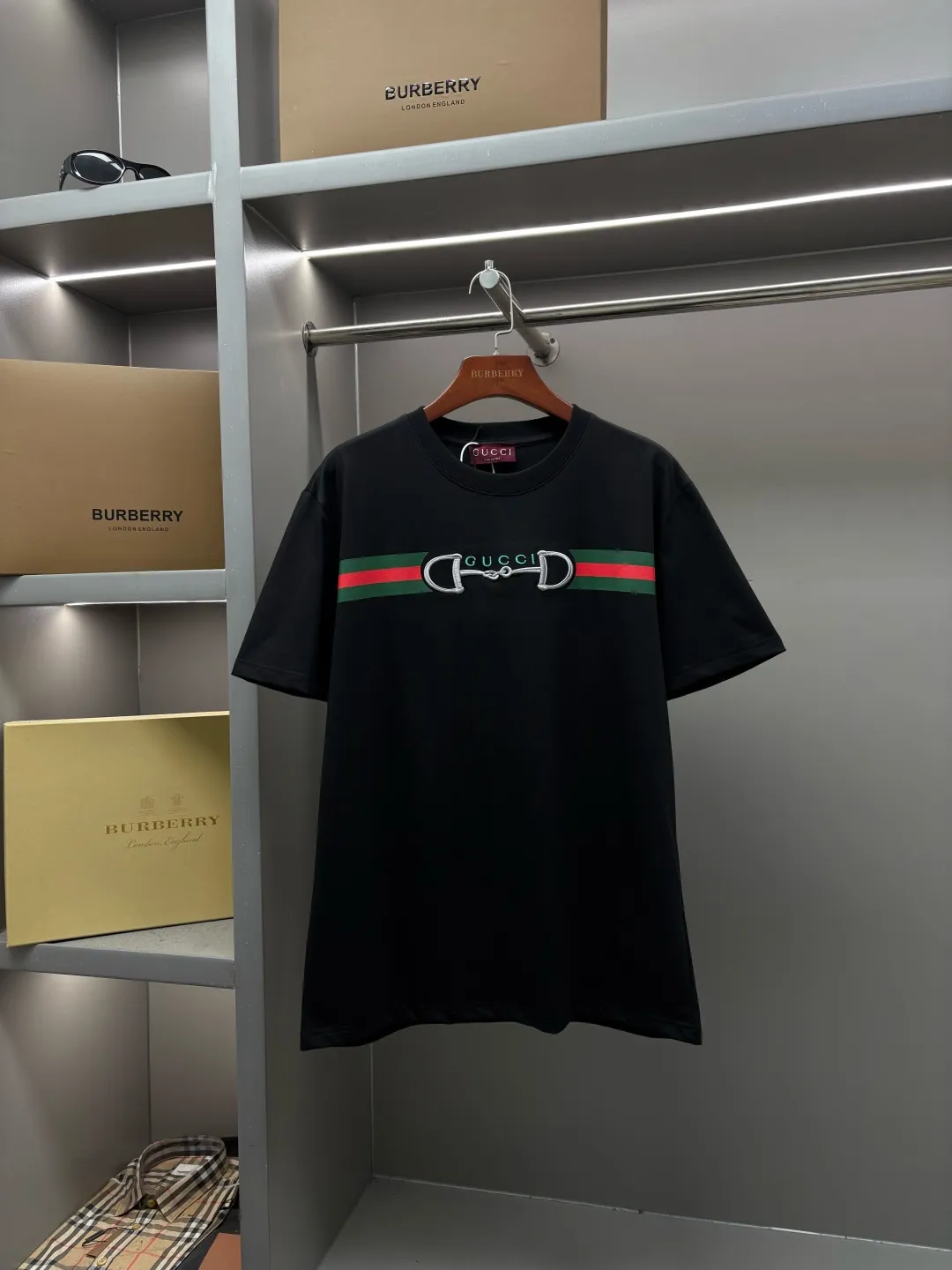 Horsebit Web-Stripe Embroidered T-Shirt D14513122