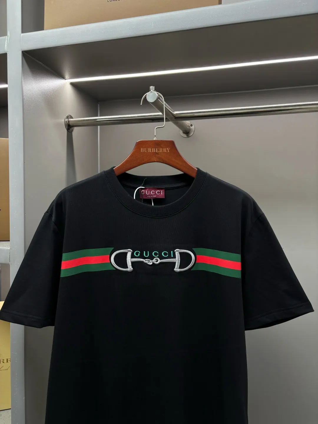 Horsebit Web-Stripe Embroidered T-Shirt D14513122 — view 2