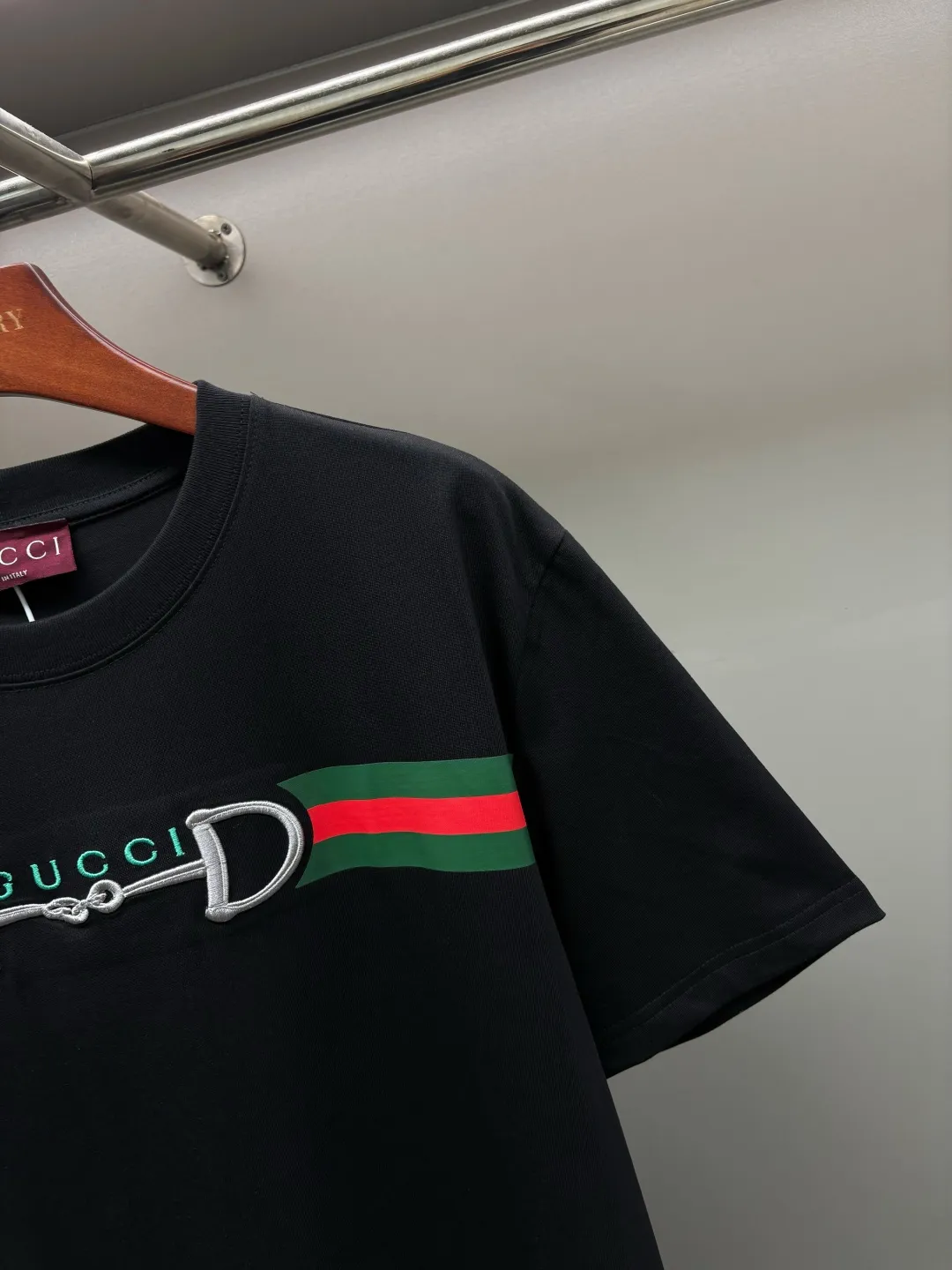 Horsebit Web-Stripe Embroidered T-Shirt D14513122 — view 3