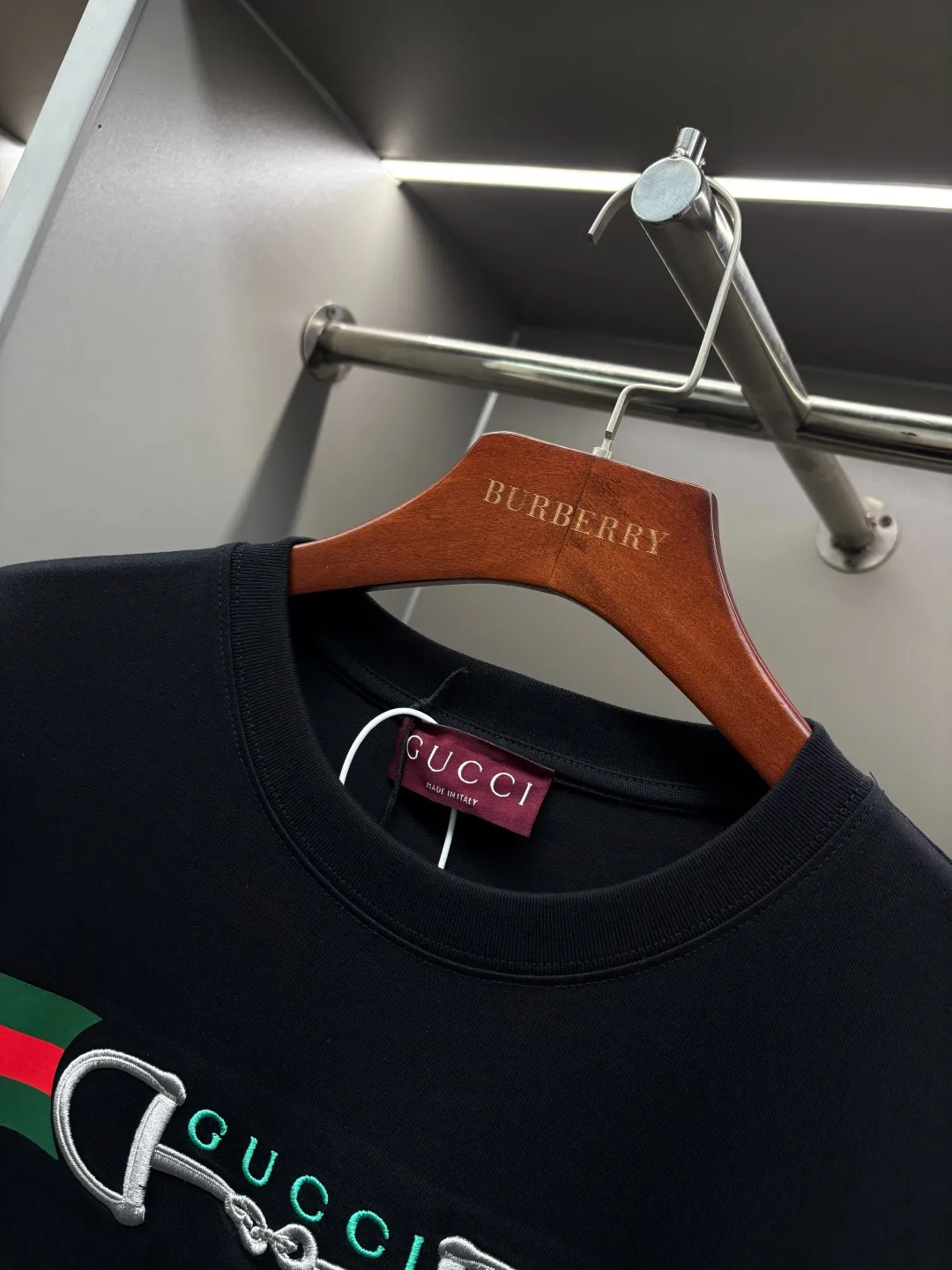 Horsebit Web-Stripe Embroidered T-Shirt D14513122 — view 4