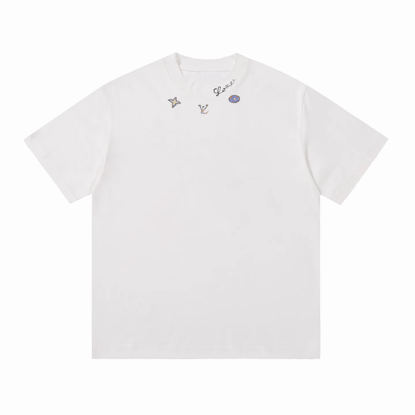 Hand-Painted Logo Cotton T-Shirt D14515178