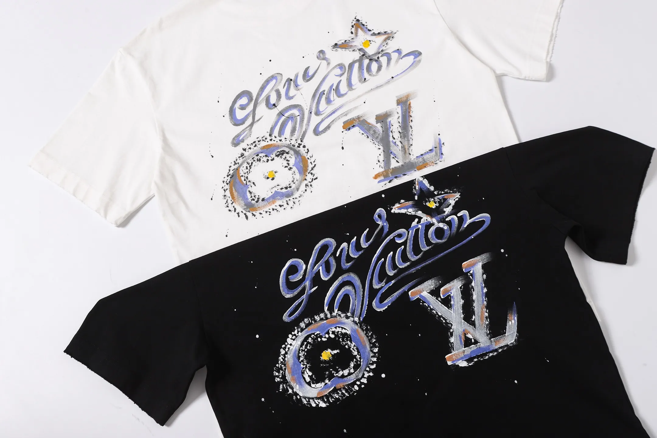 Hand-Painted Logo Cotton T-Shirt D14515178 — view 10