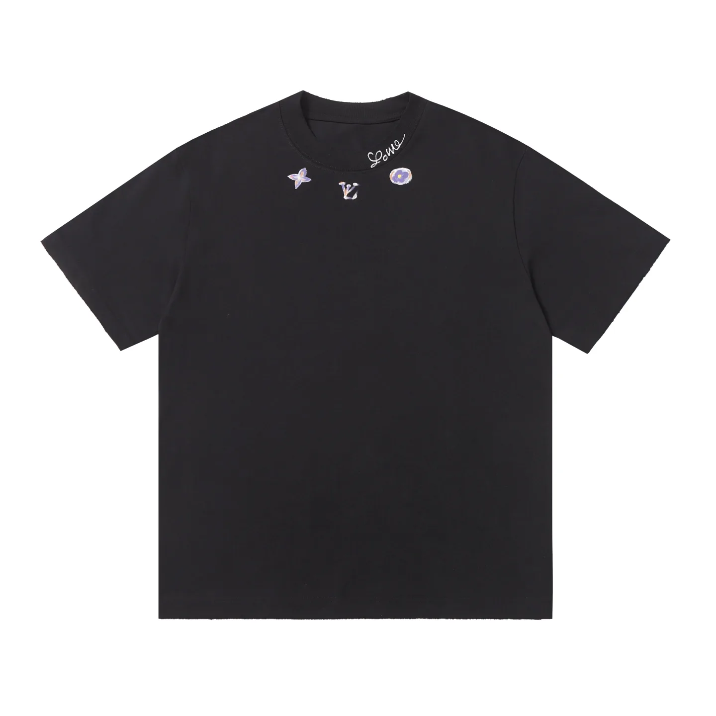 Hand-Painted Logo Cotton T-Shirt D14515179