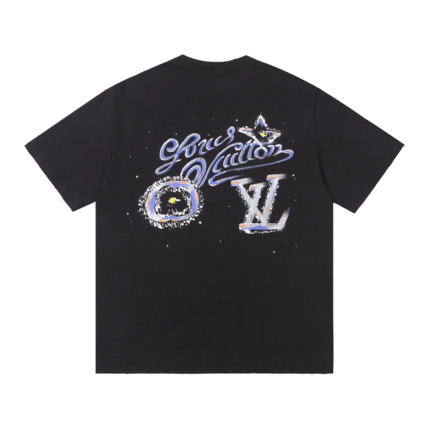 Hand-Painted Logo Cotton T-Shirt D14515179 — view 2