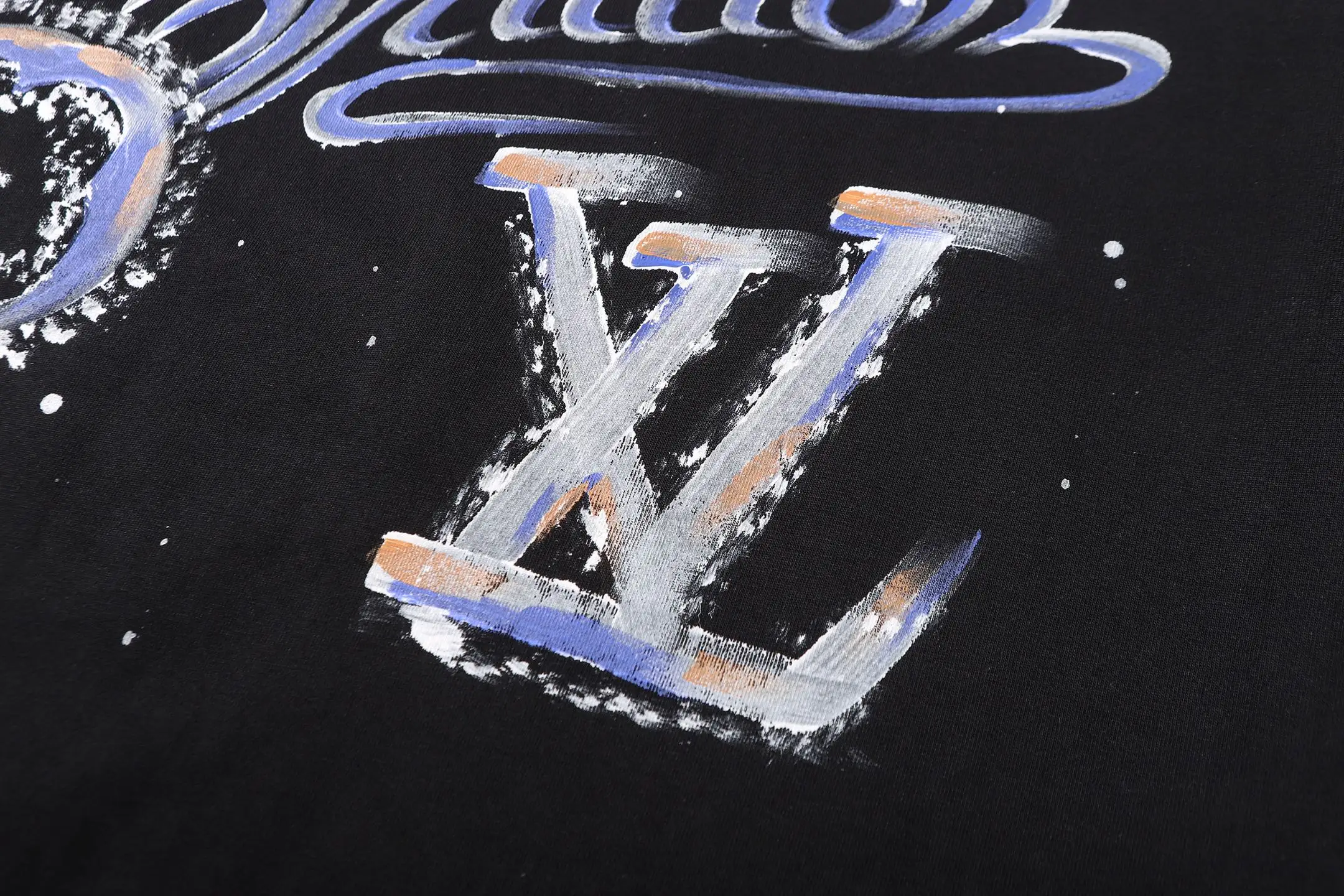 Hand-Painted Logo Cotton T-Shirt D14515179 — view 9