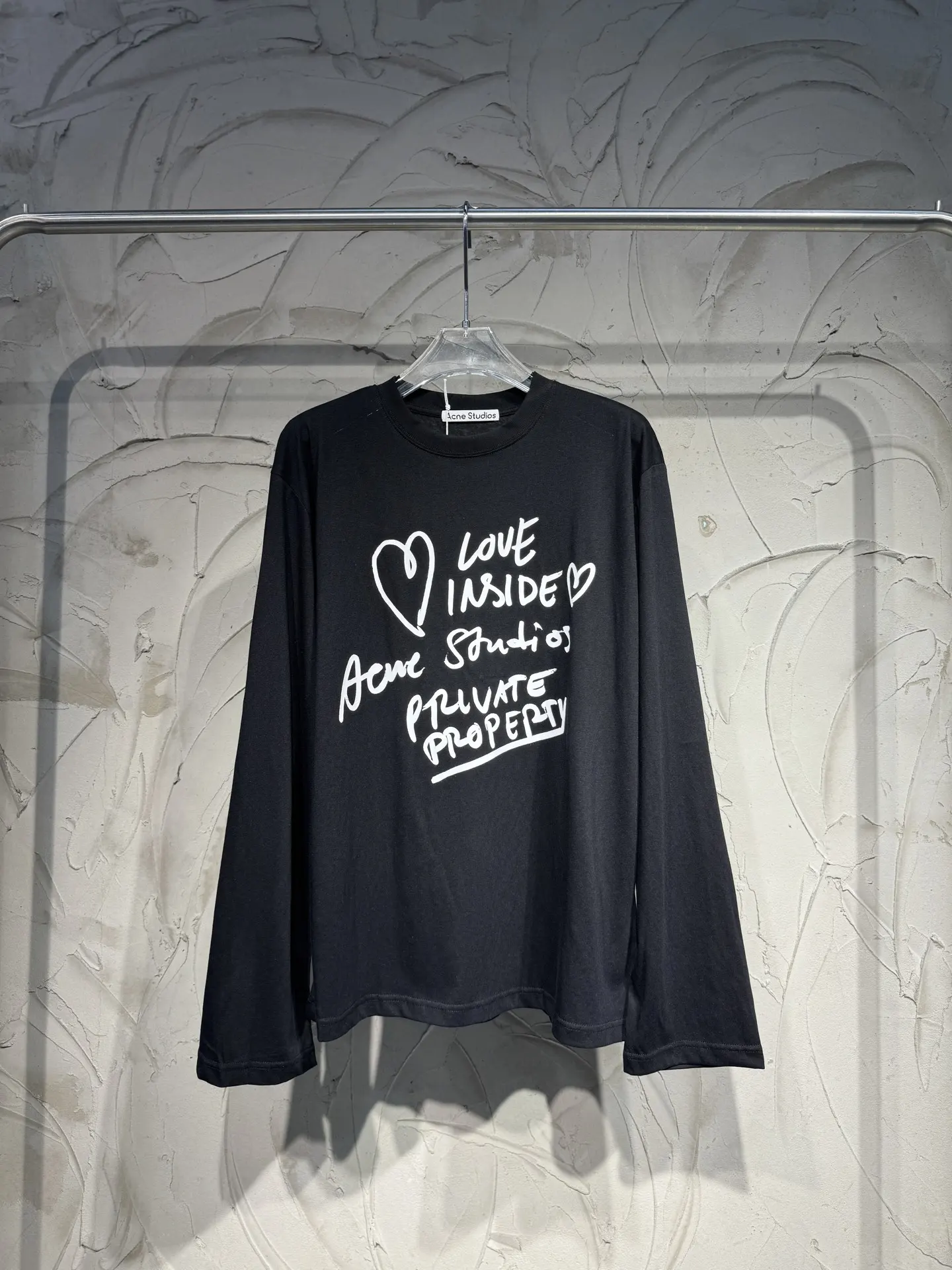 Logo Slogan Long-Sleeved T-Shirt D15023050