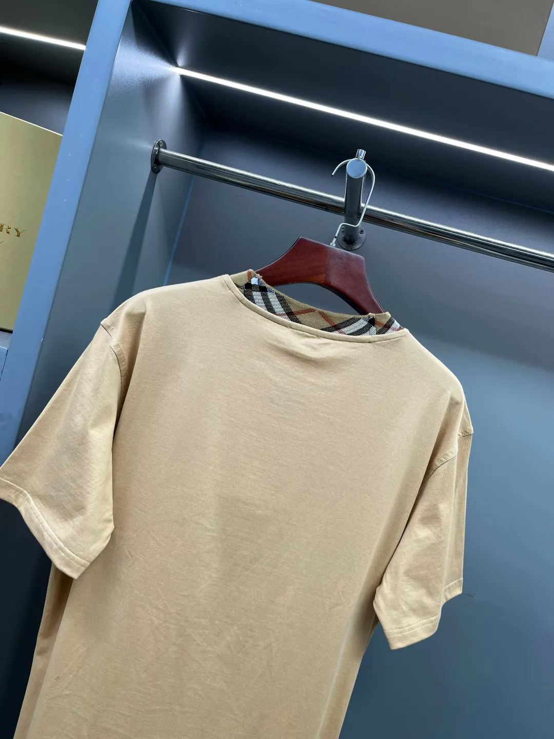 Check-Trim Cotton Jersey T-Shirt D15013327 — view 5