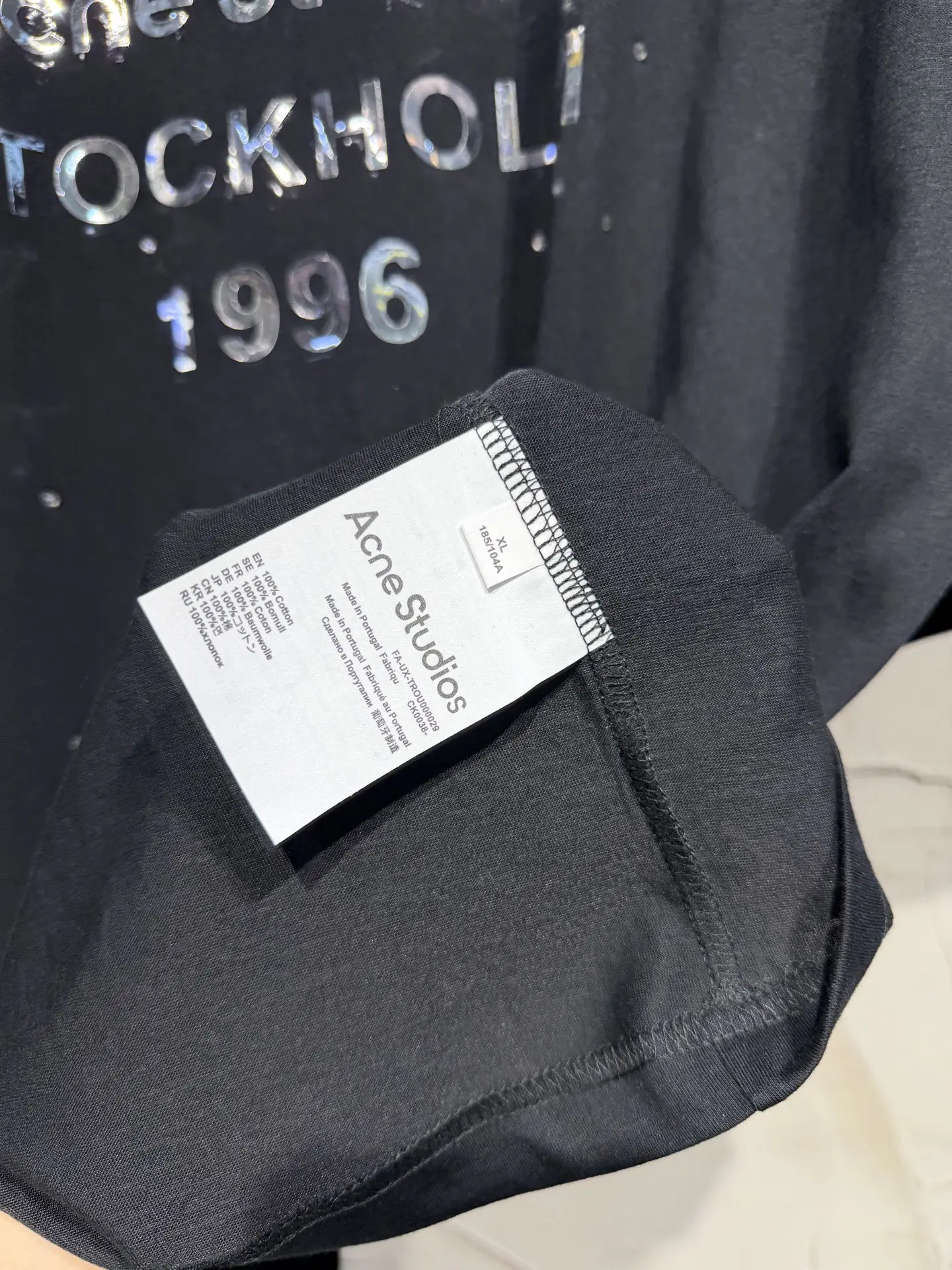 1996 Rhinestone-Embellished Oversized T-Shirt D15023056 — view 8