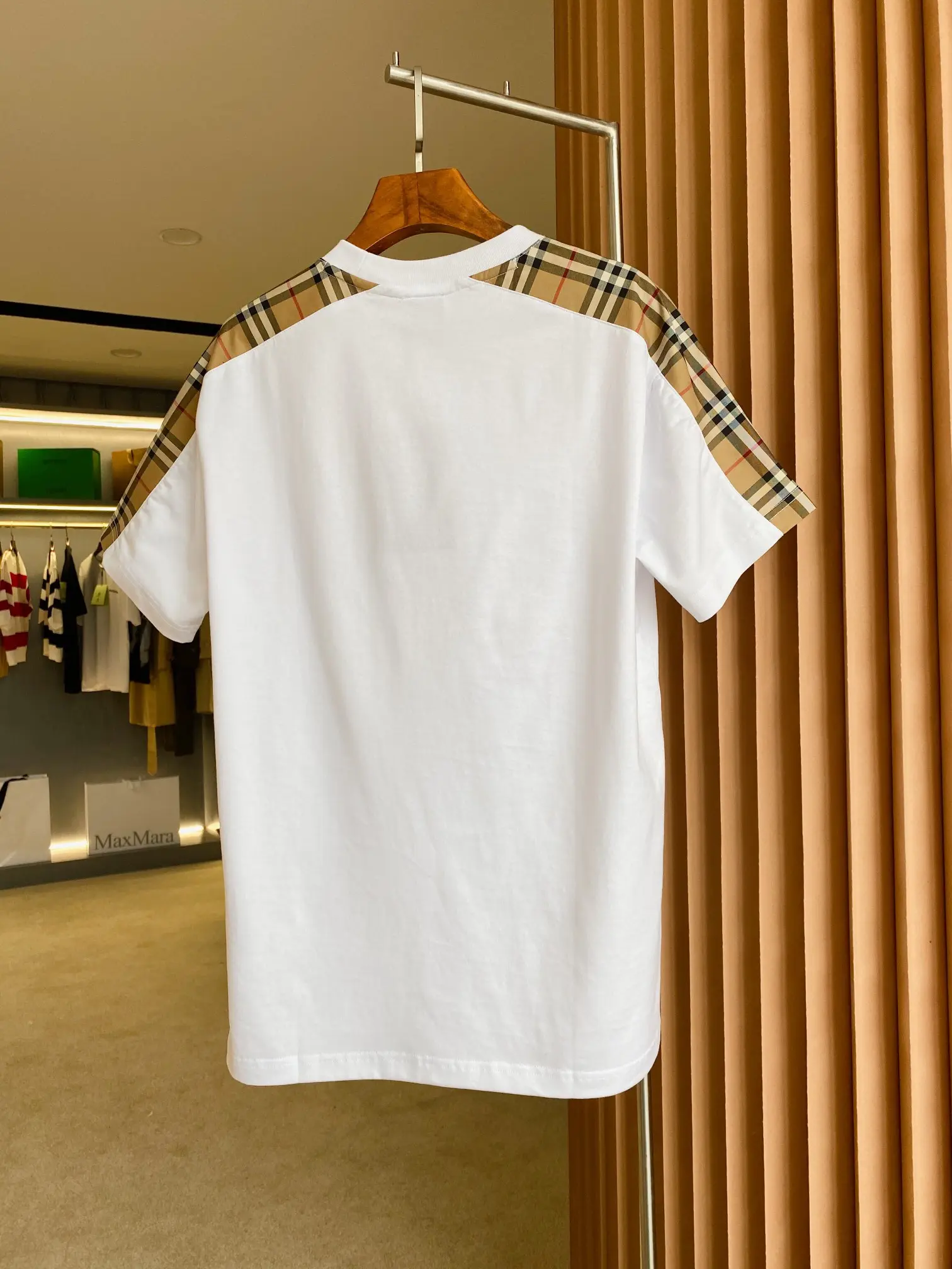 Check-Panel Cotton Jersey T-Shirt D15013120 — view 8