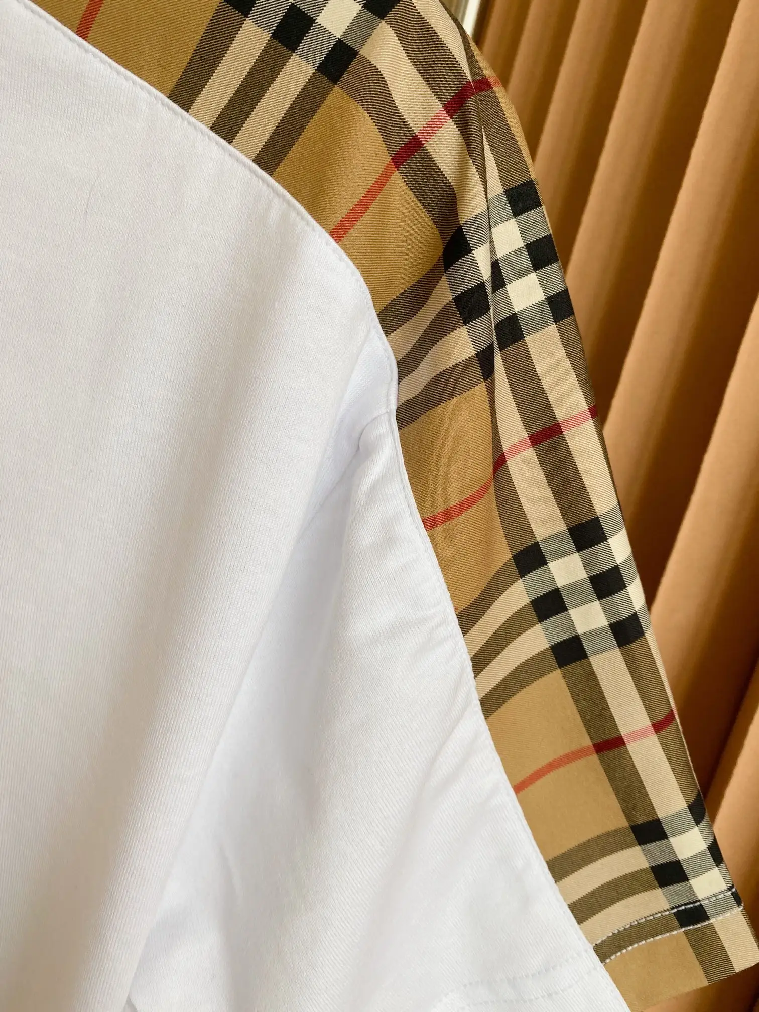 Check-Panel Cotton Jersey T-Shirt D15013120 — view 9