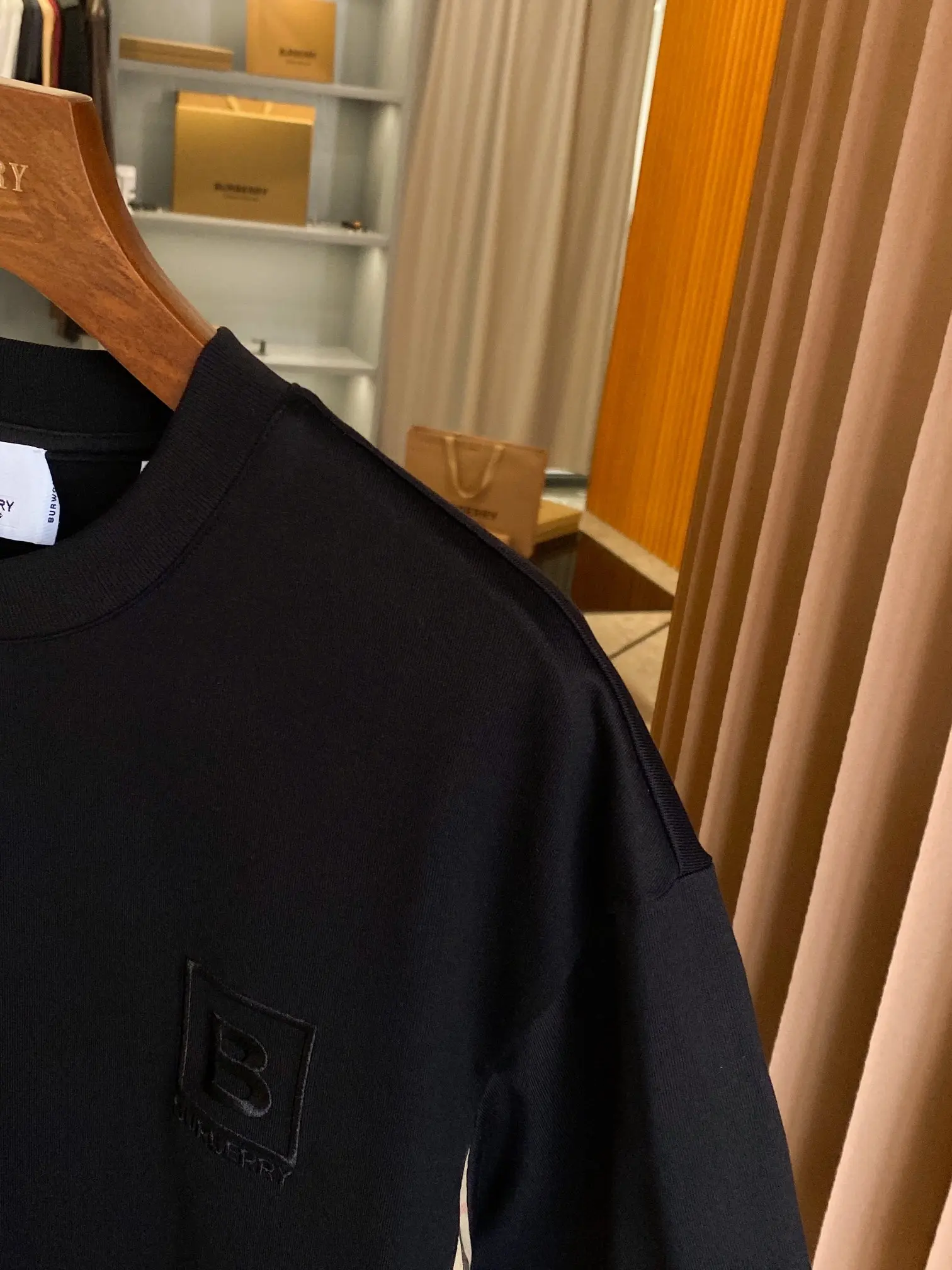 Check Panel Cotton Jersey T-Shirt D15013118 — view 5
