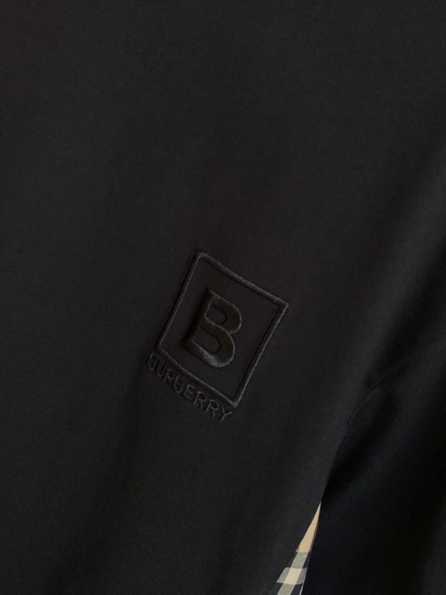 Check Panel Cotton Jersey T-Shirt D15013118 — view 6