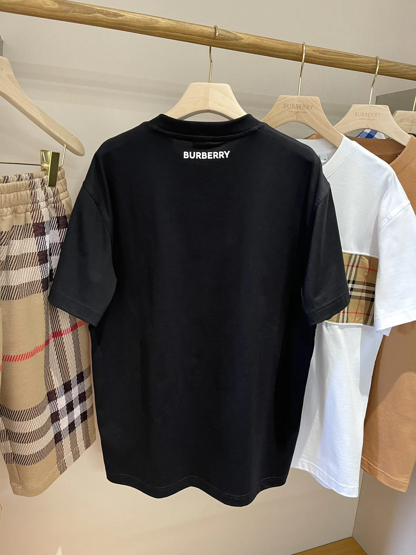 Vintage Check Panel Cotton T-Shirt D15013116 — view 2