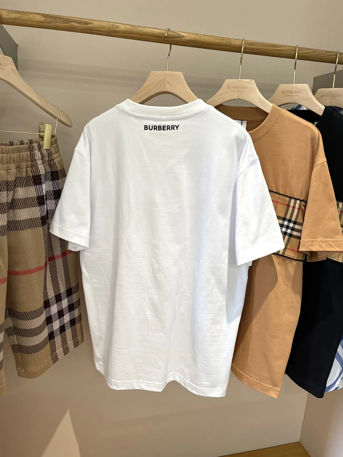 Vintage Check Panel Cotton T-Shirt D15013115 — view 2