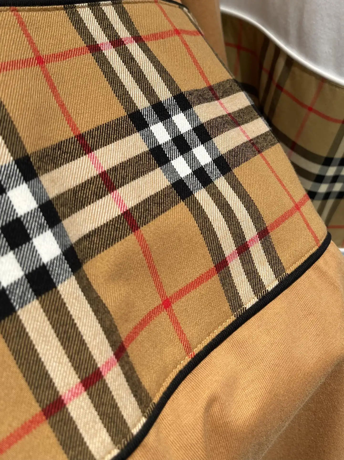 Vintage Check Panel Cotton T-Shirt D15013114 — view 4