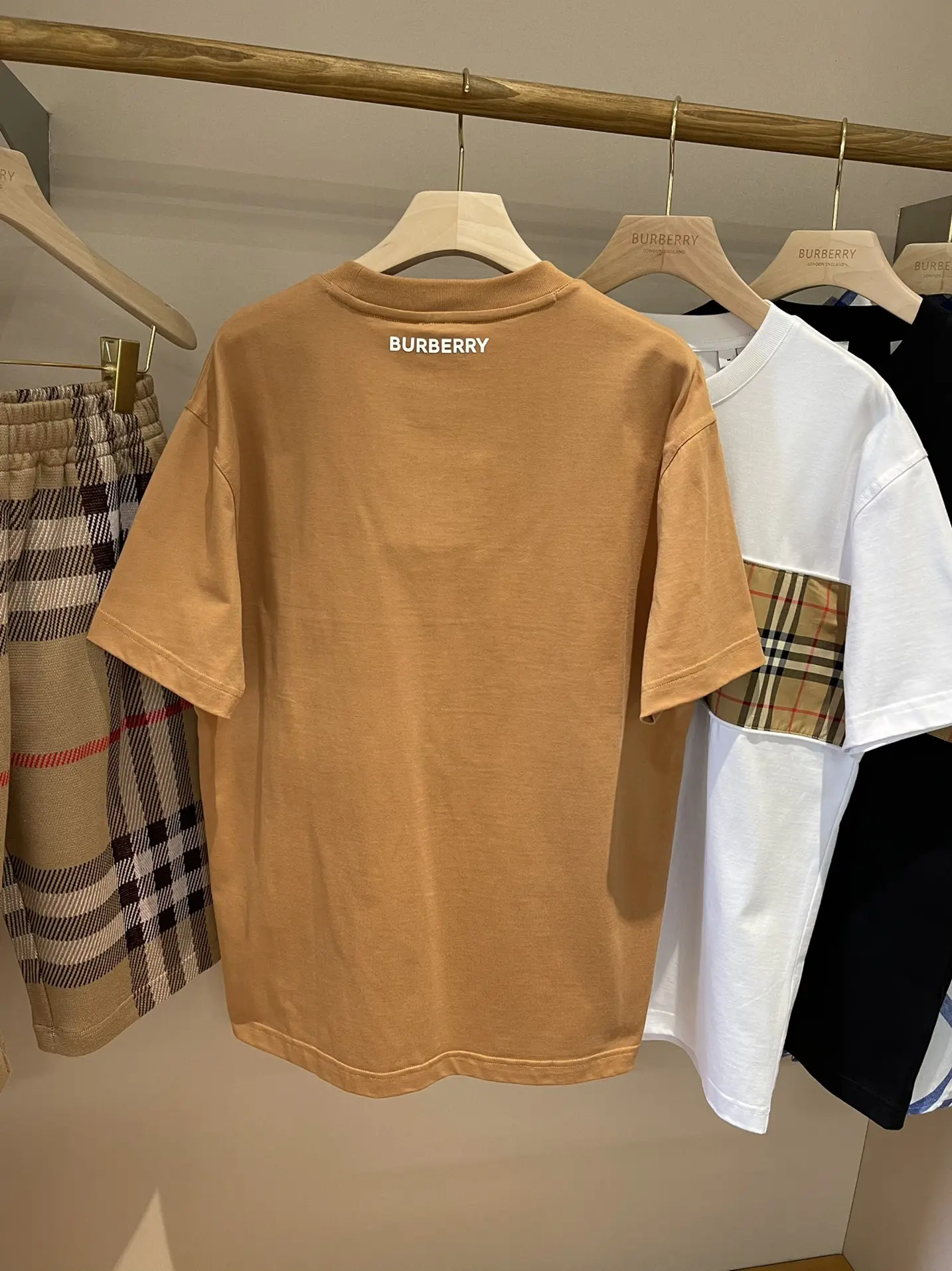 Vintage Check Panel Cotton T-Shirt D15013114 — view 5