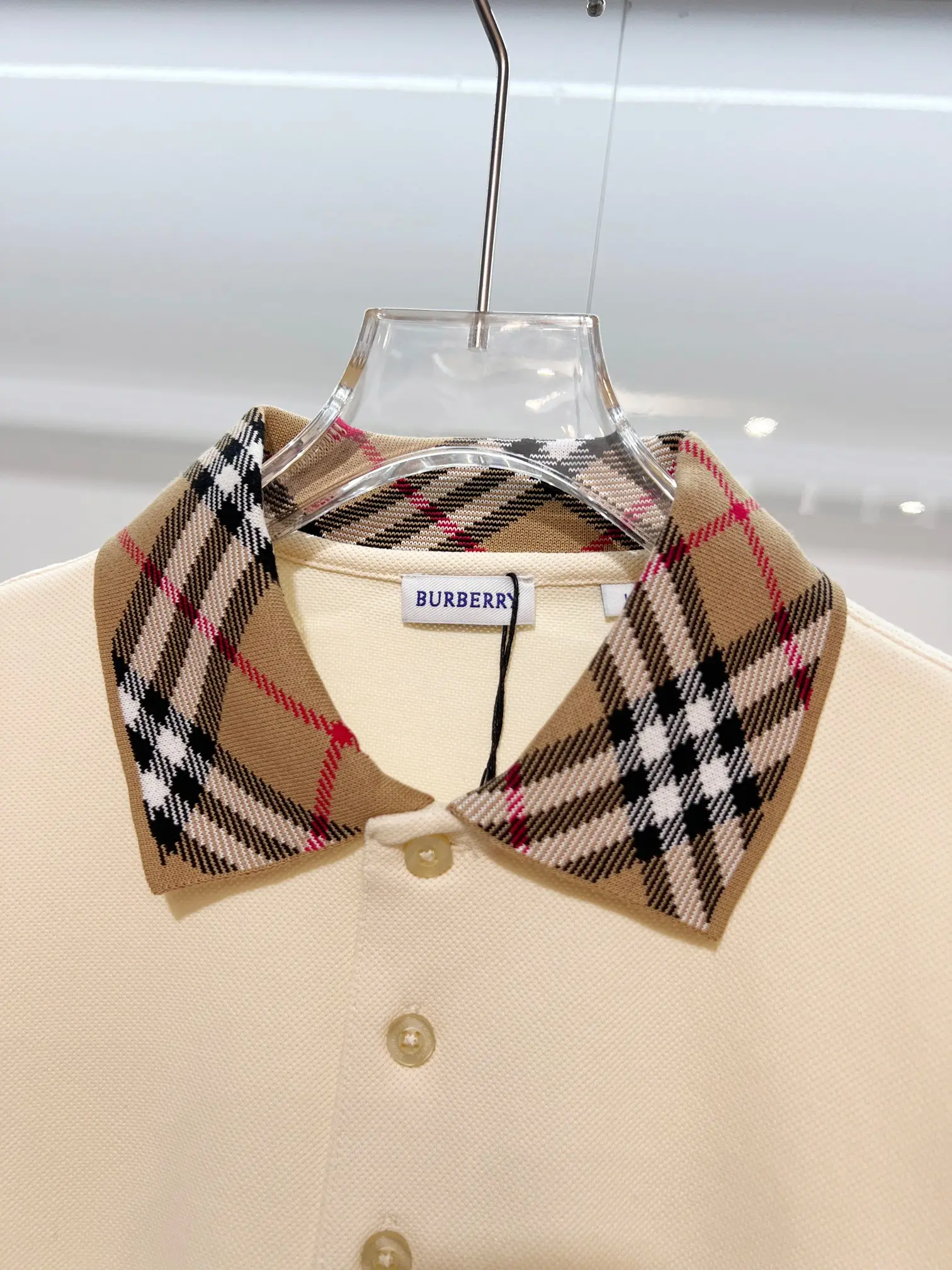 Check-Collar Cotton Piqué Polo Shirt D15013215 — view 5