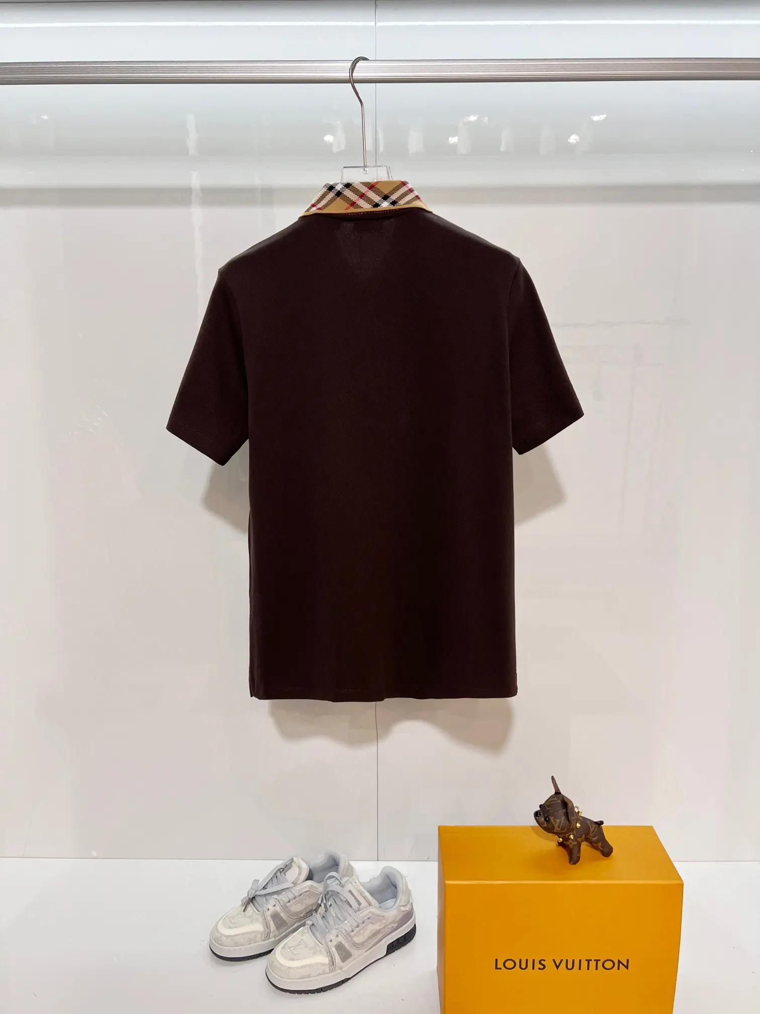 Check-Collar Cotton-Piqué Polo Shirt D15013216 — view 2