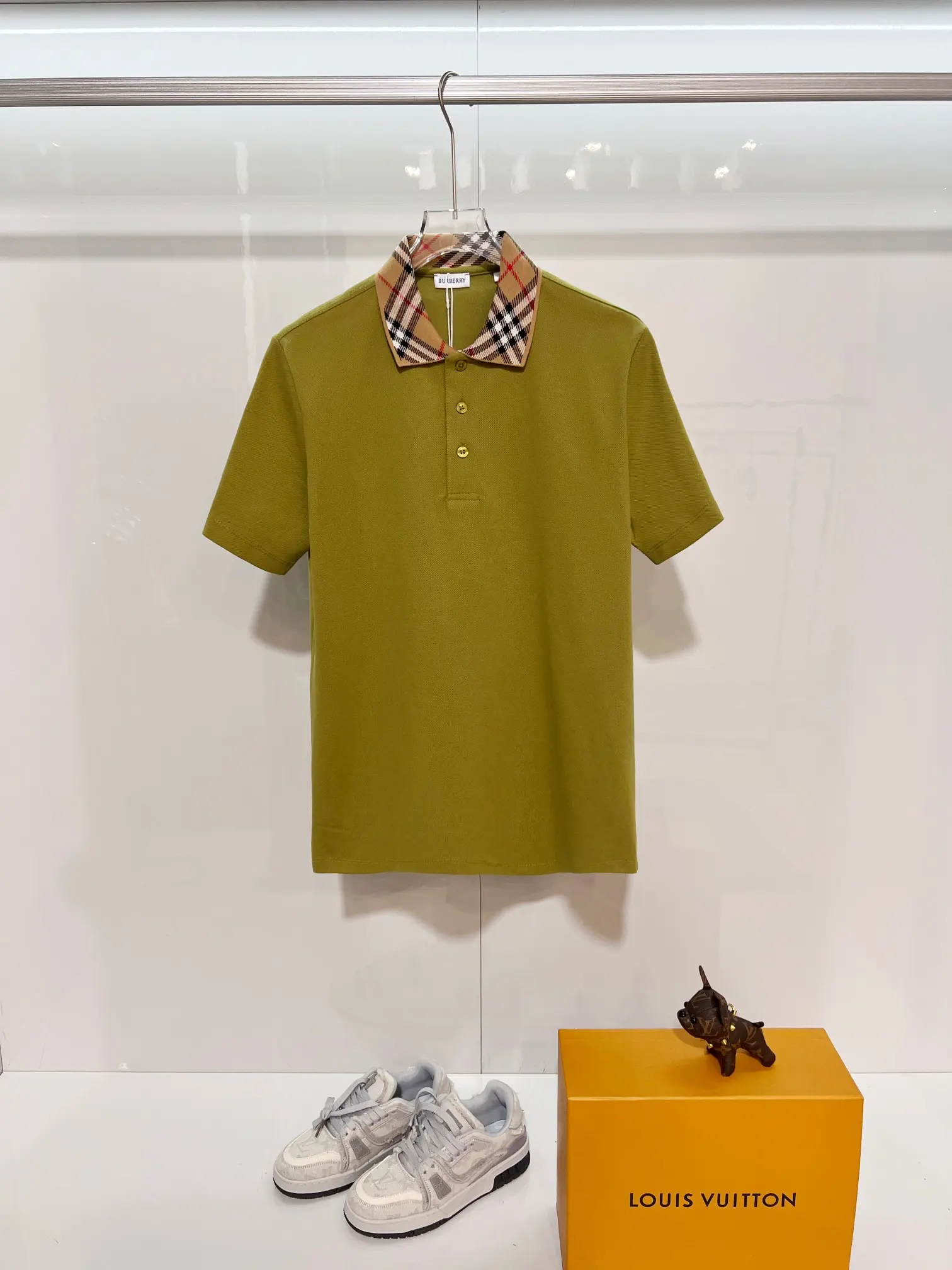 Check-Trim Cotton-Piqué Polo Shirt D15013217