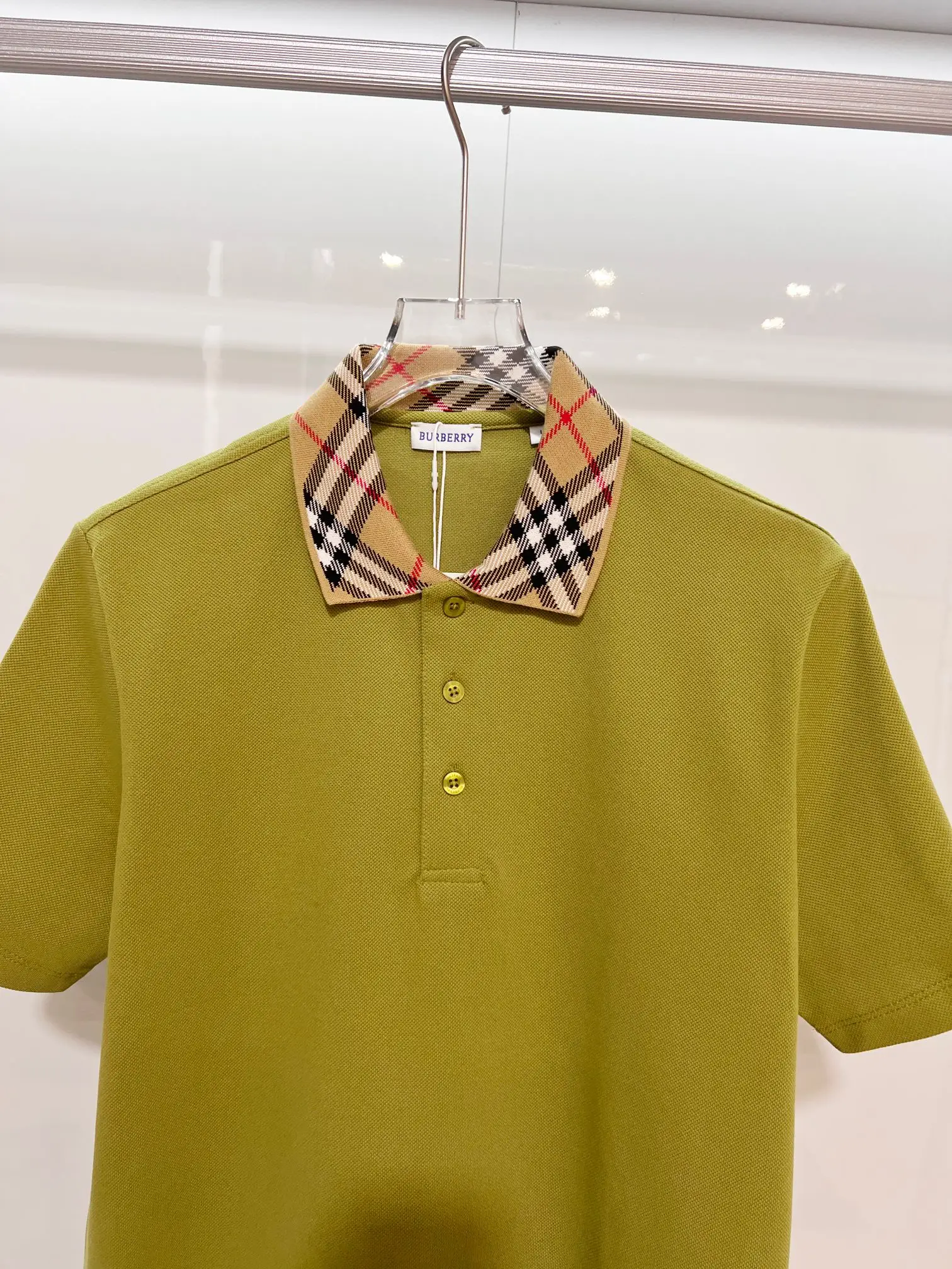 Check-Trim Cotton-Piqué Polo Shirt D15013217 — view 3
