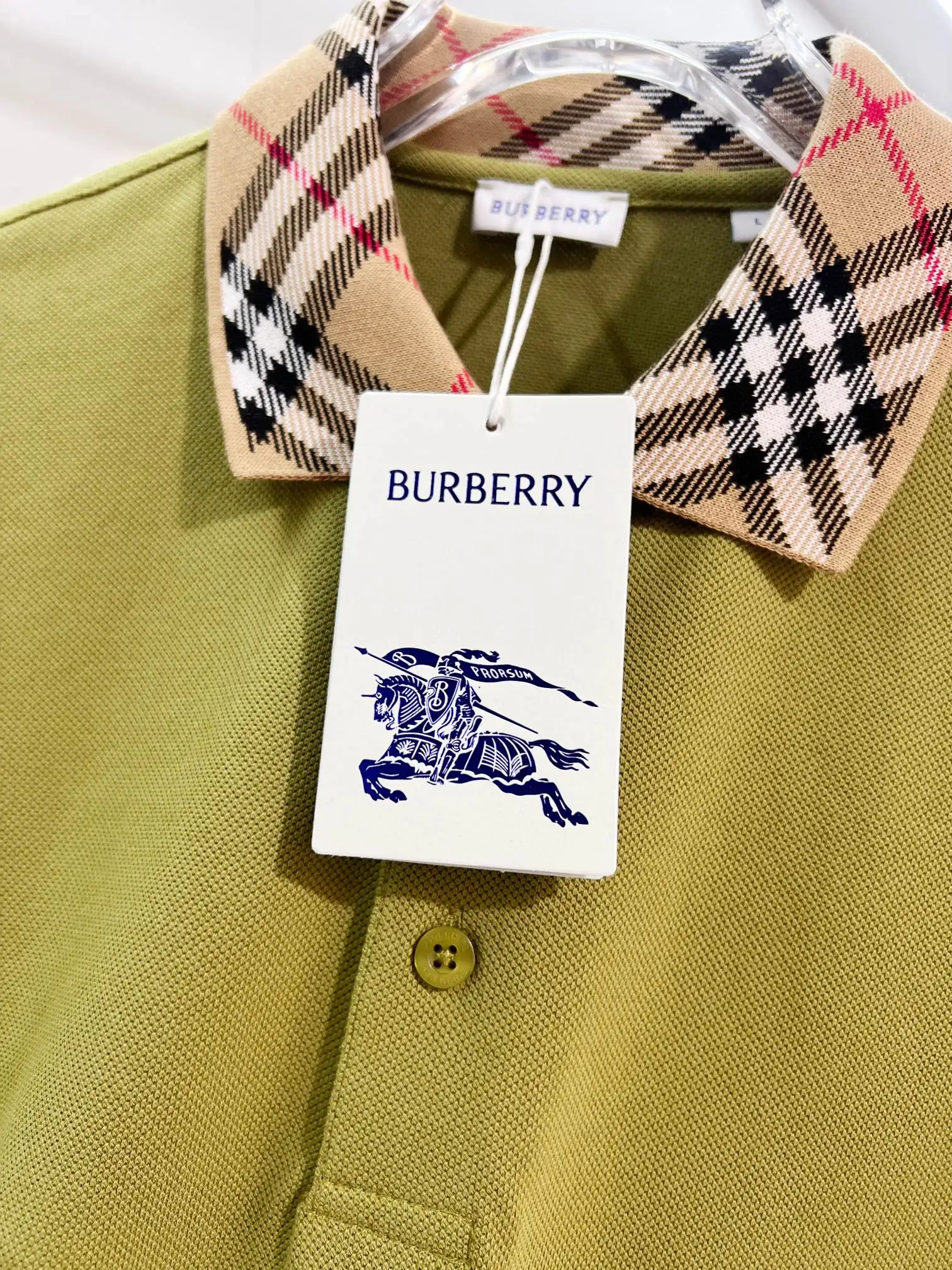 Check-Trim Cotton-Piqué Polo Shirt D15013217 — view 4