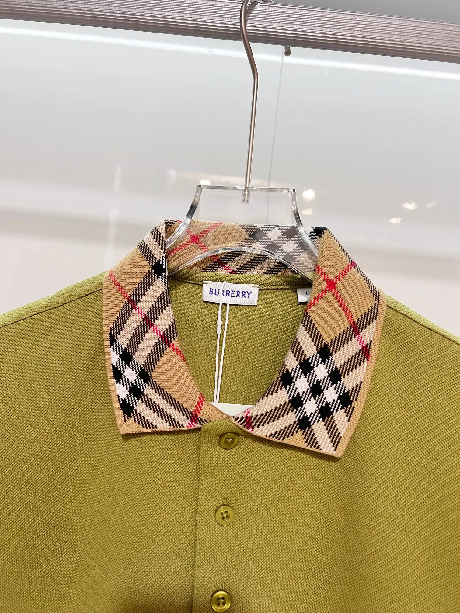 Check-Trim Cotton-Piqué Polo Shirt D15013217 — view 5
