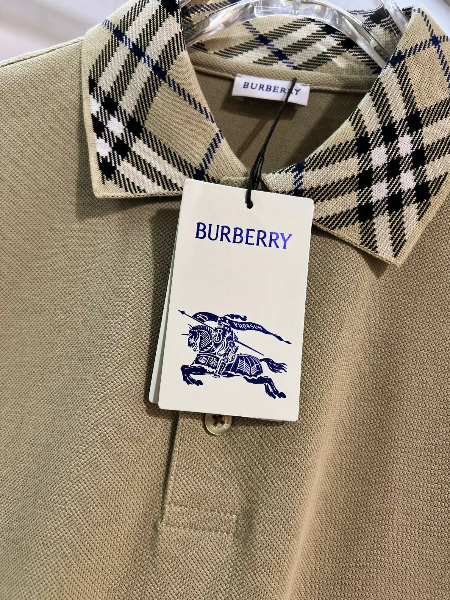 Check-Collar Cotton-Piqué Polo Shirt D15013218 — view 4