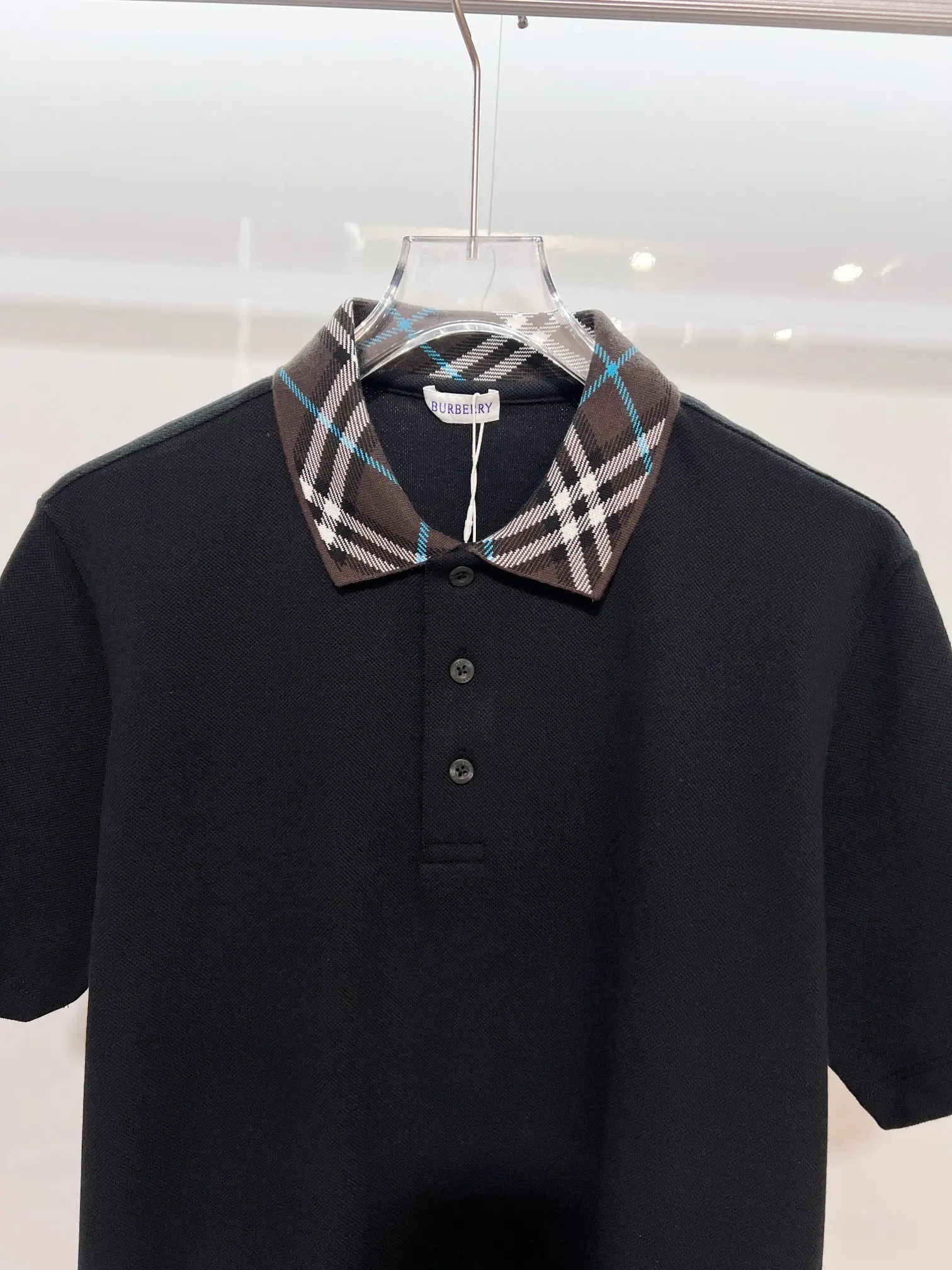 Check-Trim Cotton-Piqué Polo Shirt D15013220 — view 3