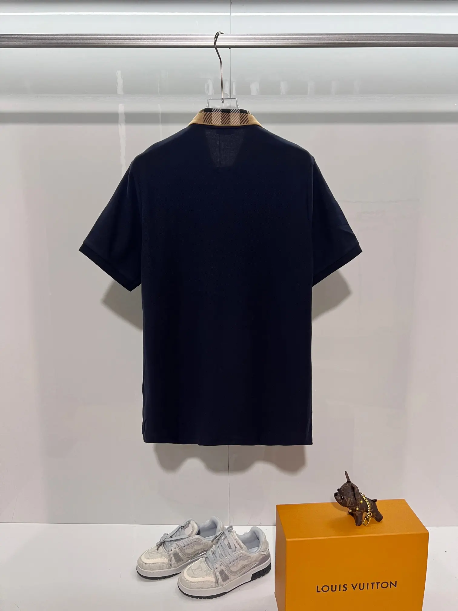 Check-Collar Cotton-Piqué Polo Shirt D15013228 — view 2