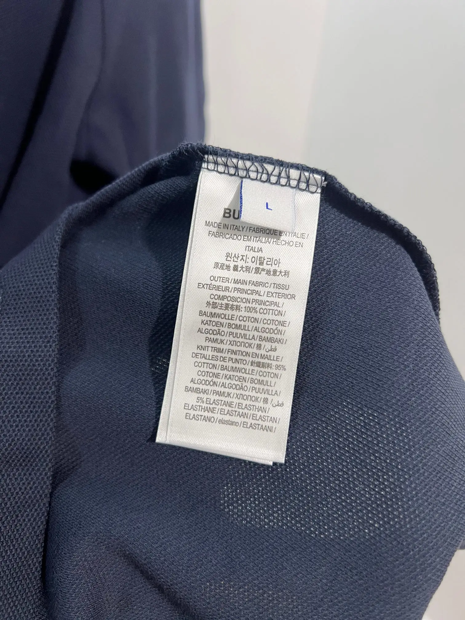 Check-Collar Cotton-Piqué Polo Shirt D15013228 — view 9