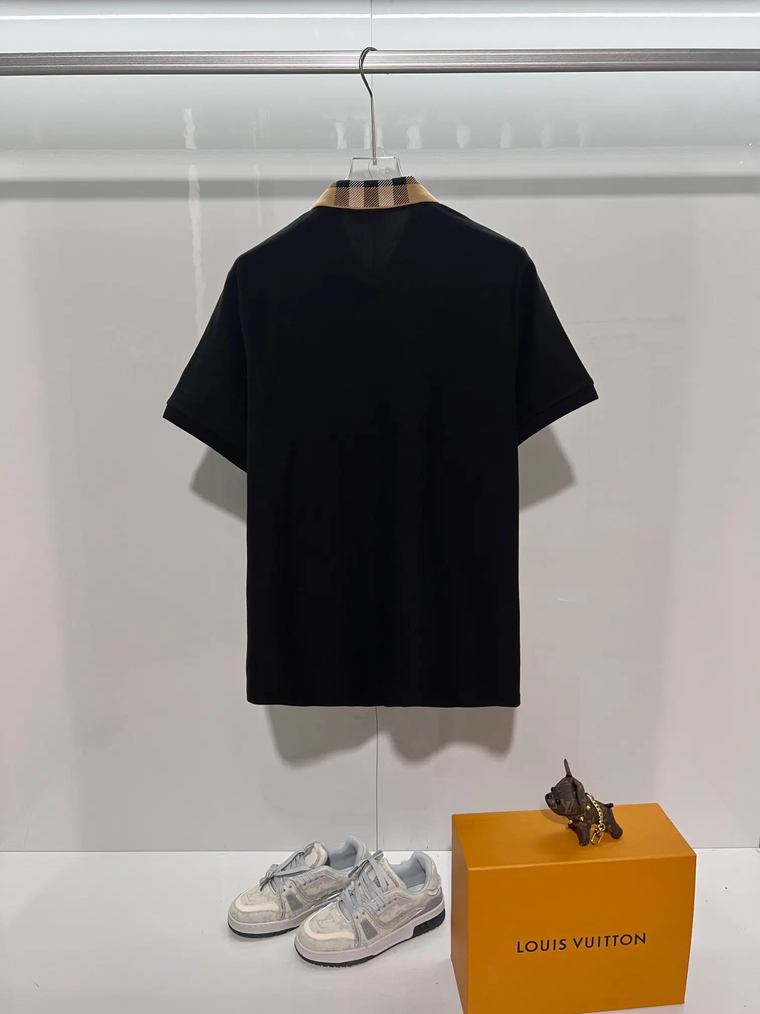 Check-Collar Cotton-Piqué Polo Shirt D15013230 — view 2